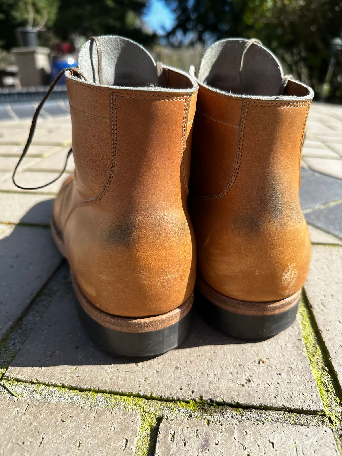 Photo by bbart on March 5, 2025 of the Viberg Service Boot BCT in Horween Oak Chromepak.