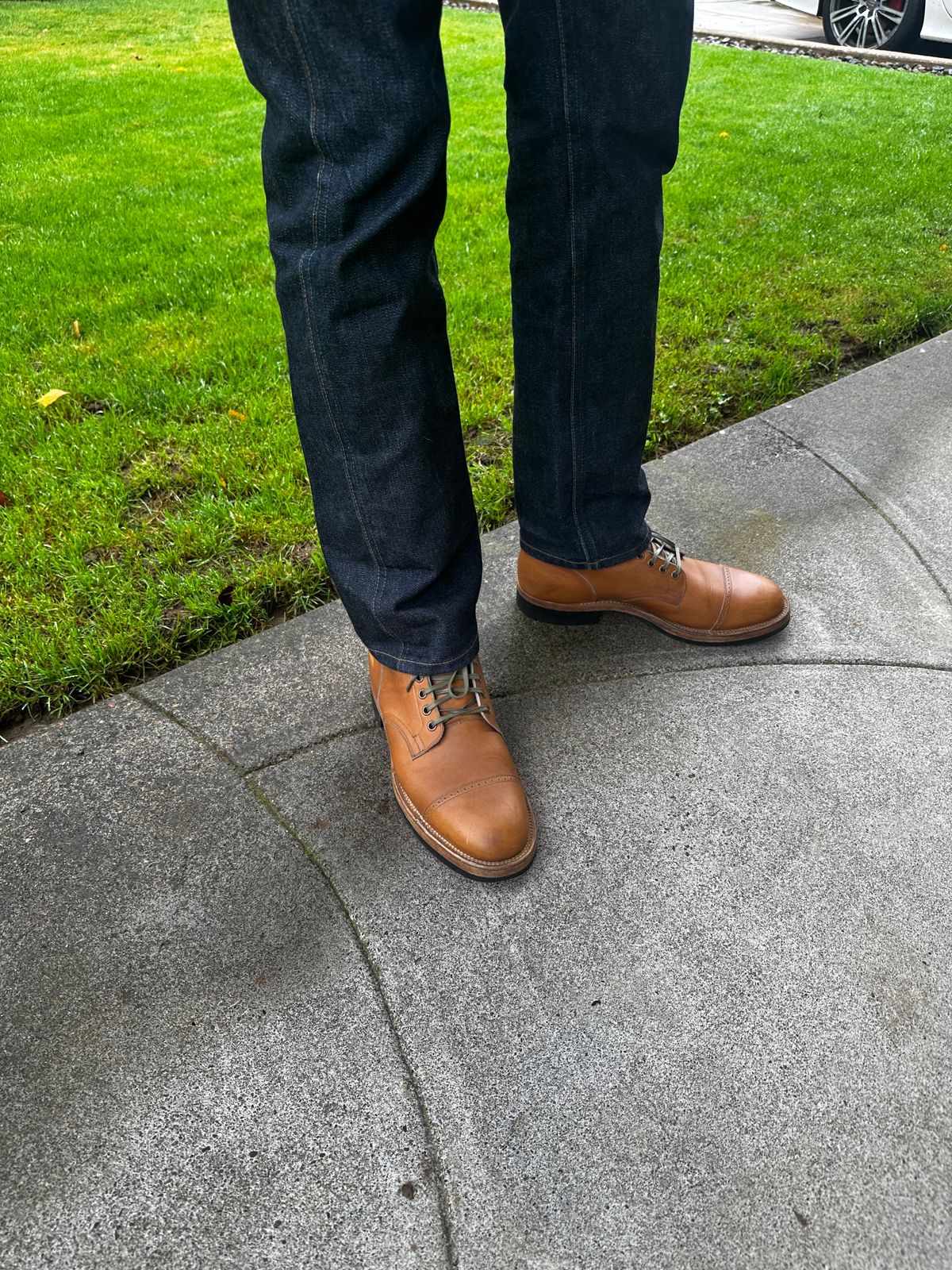 Photo by bbart on November 27, 2025 of the Viberg Service Boot BCT in Horween Oak Chromepak.