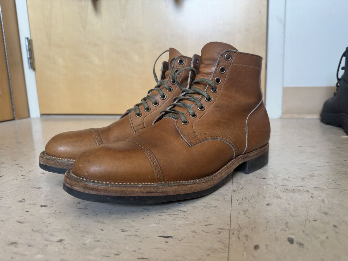 Photo by bbart on February 10, 2026 of the Viberg Service Boot BCT in Horween Oak Chromepak.