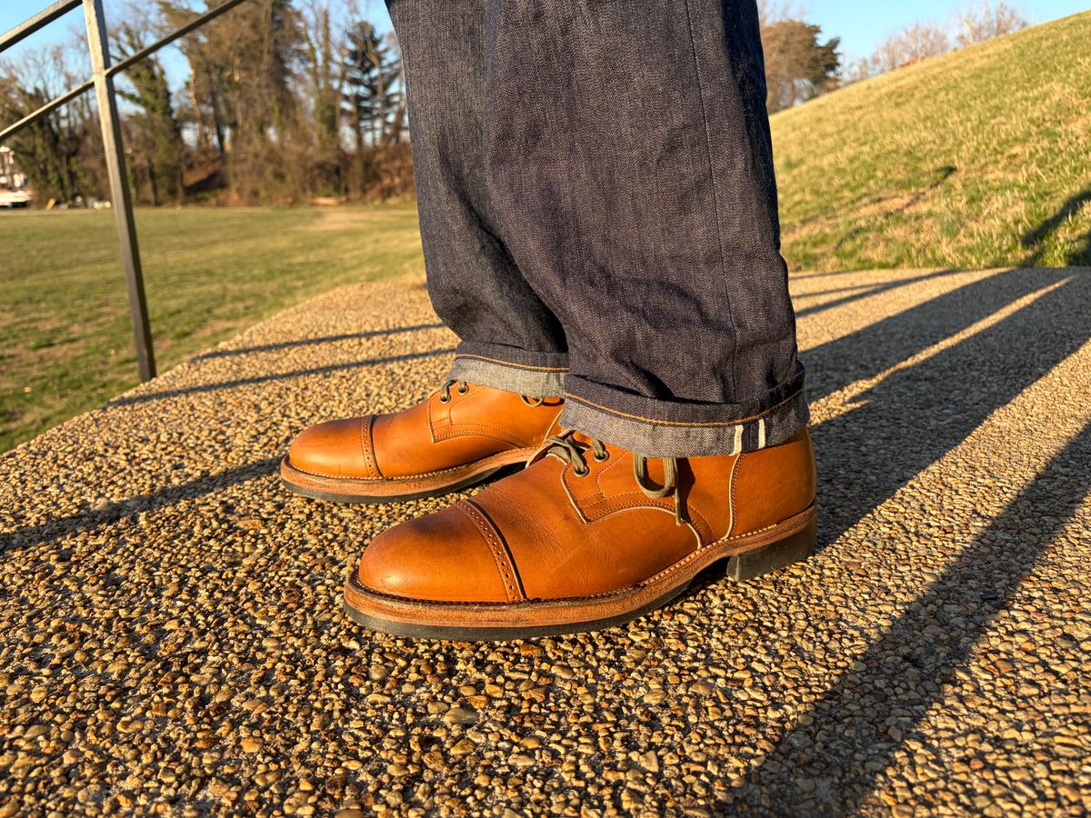 Photo by bbart on March 18, 2026 of the Viberg Service Boot BCT in Horween Oak Chromepak.