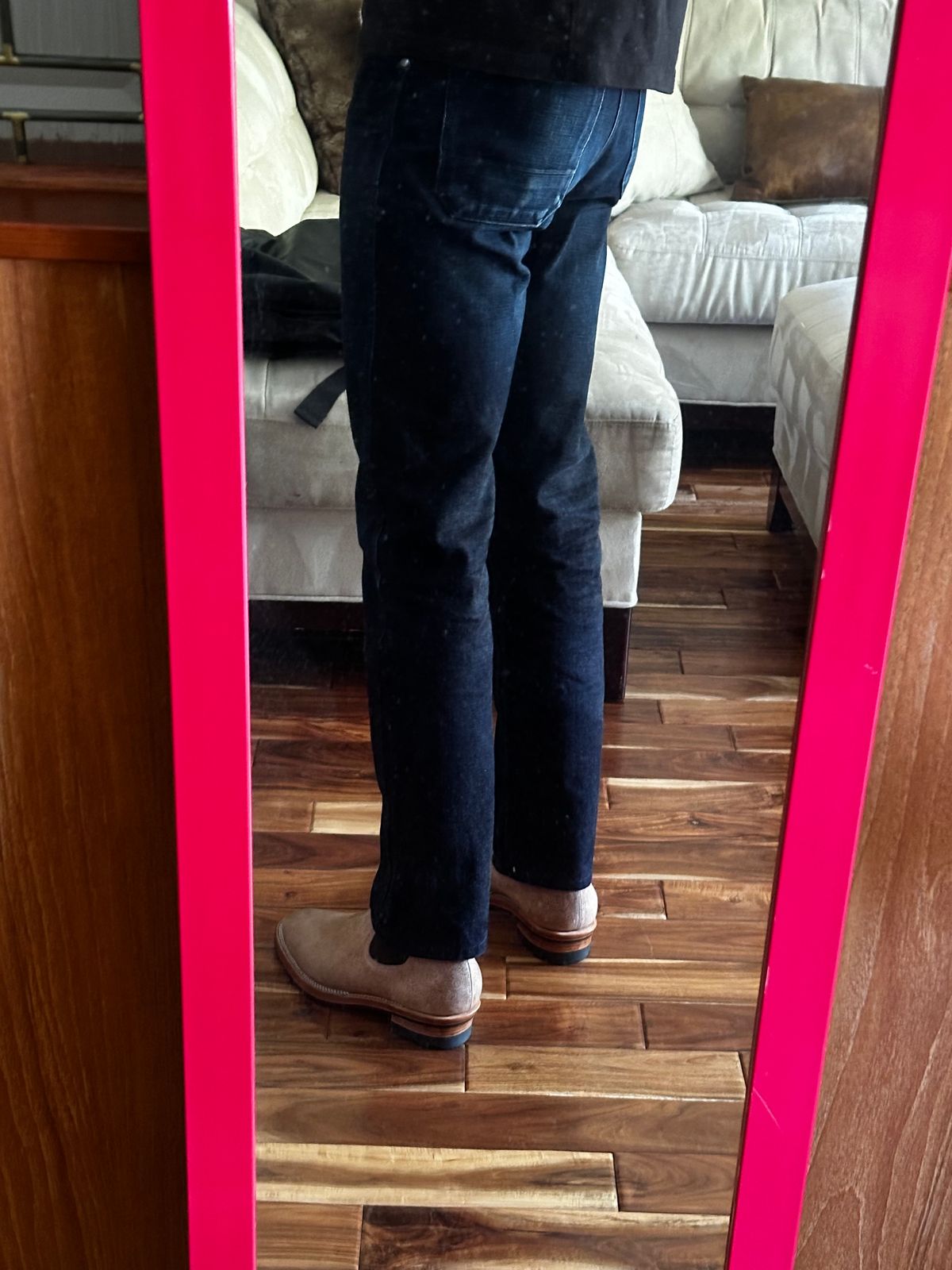 Photo by bbart on July 22, 2025 of the Briselblack The Seventh Chelsea Boot in Maryam Natural Horsebutt Roughout.