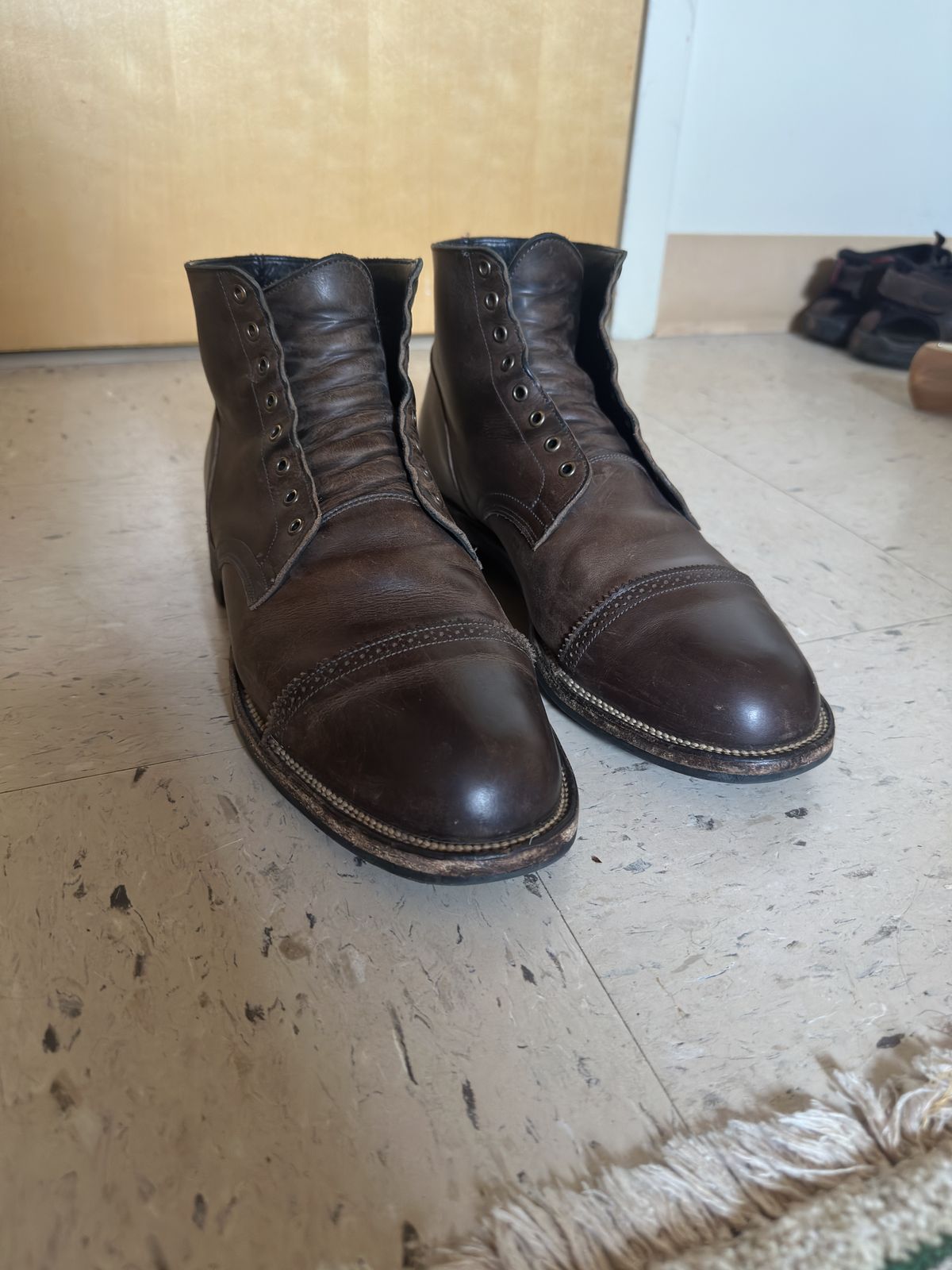 Photo by bbart on January 17, 2026 of the Viberg Service Boot PCT in Maryam 1071 Port Vitello Calf Nubuck.