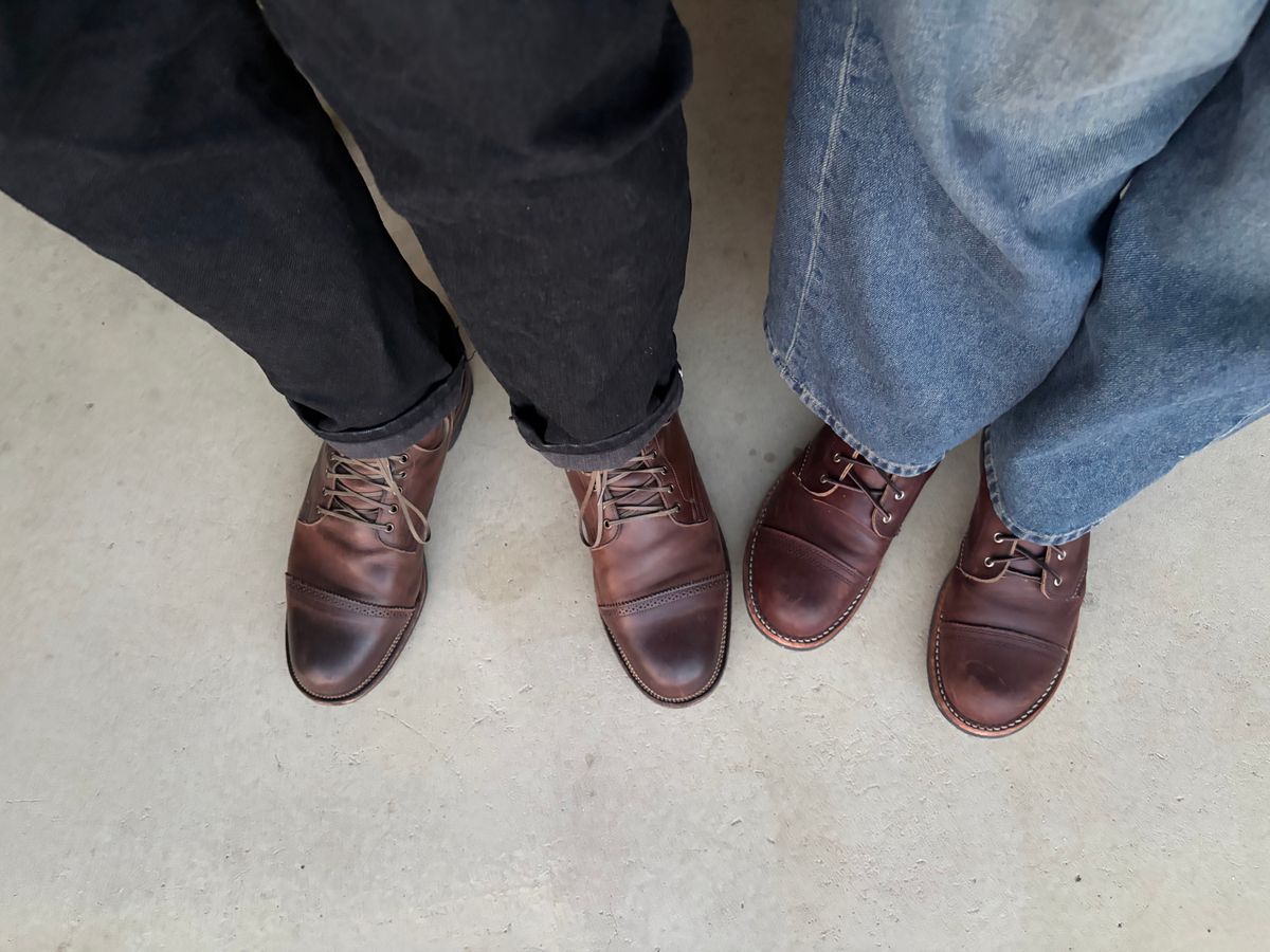 Photo by bbart on February 9, 2026 of the Viberg Service Boot PCT in Maryam 1071 Port Vitello Calf Nubuck.