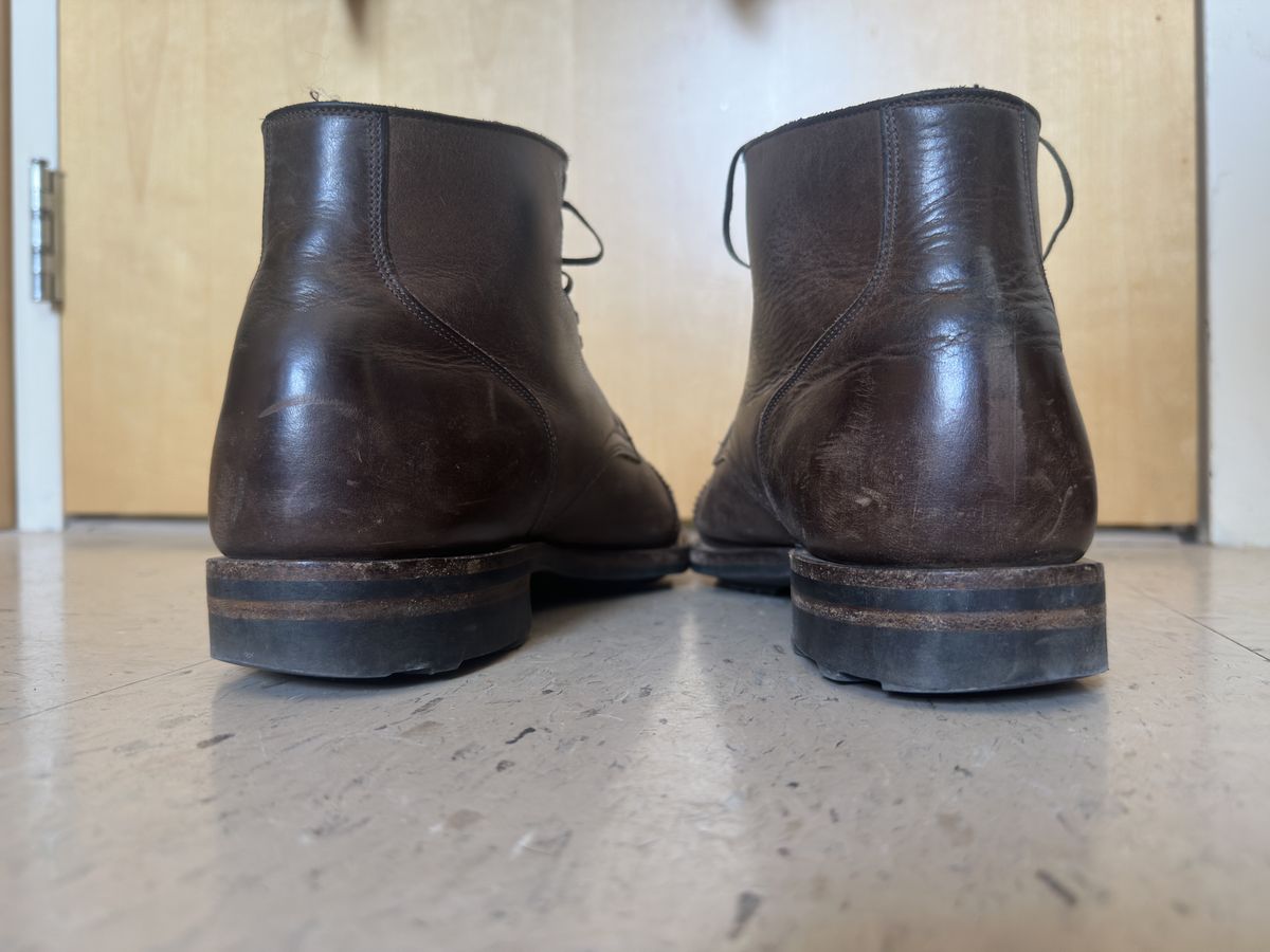 Photo by bbart on February 10, 2026 of the Viberg Service Boot PCT in Maryam 1071 Port Vitello Calf Nubuck.