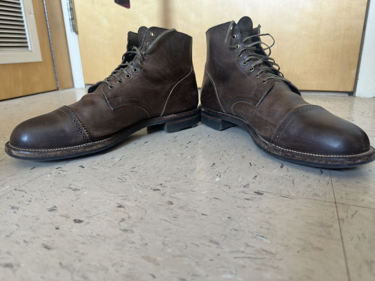 Photo by bbart on February 10, 2026 of the Viberg Service Boot PCT in Maryam 1071 Port Vitello Calf Nubuck.