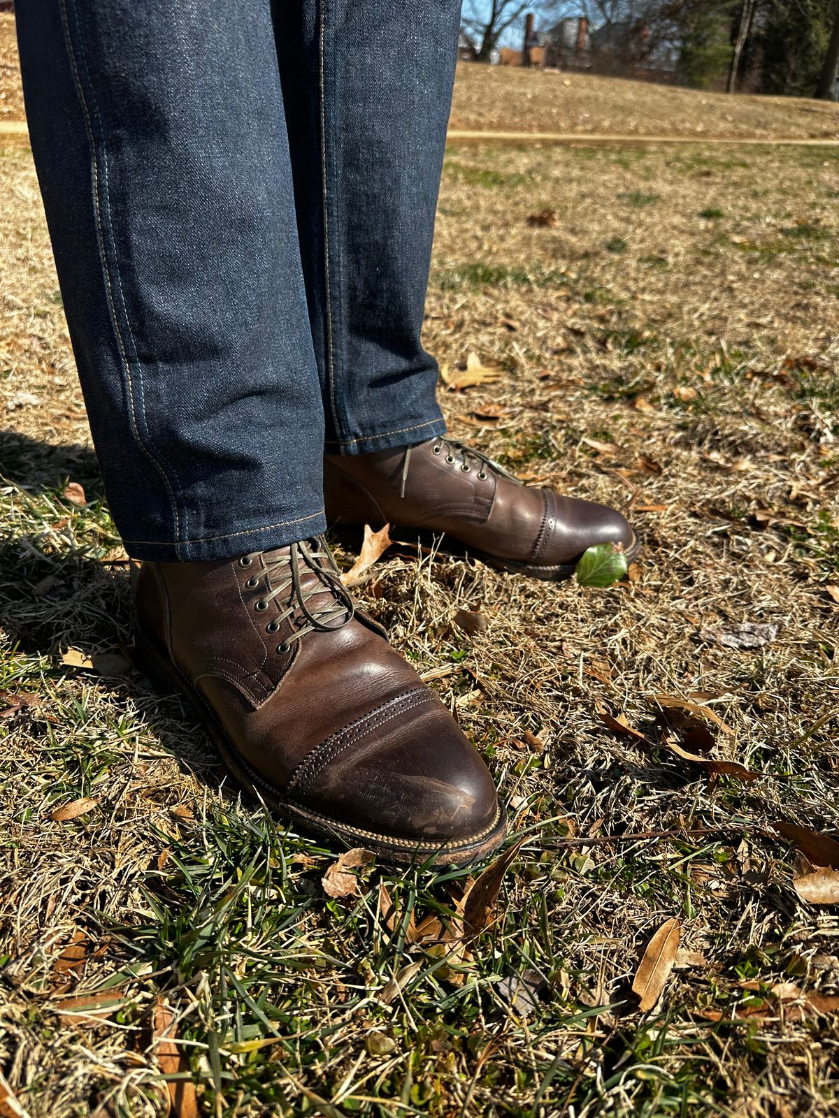 Photo by bbart on February 27, 2026 of the Viberg Service Boot PCT in Maryam 1071 Port Vitello Calf Nubuck.