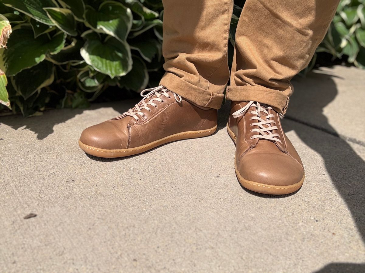 Photo by rigglethor on August 24, 2025 of the Goral Barefoot SMUGS in Horween Natural Chromexcel.