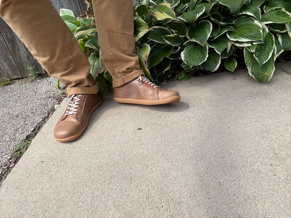 Photo by rigglethor on August 24, 2025 of the Goral Barefoot SMUGS in Horween Natural Chromexcel.