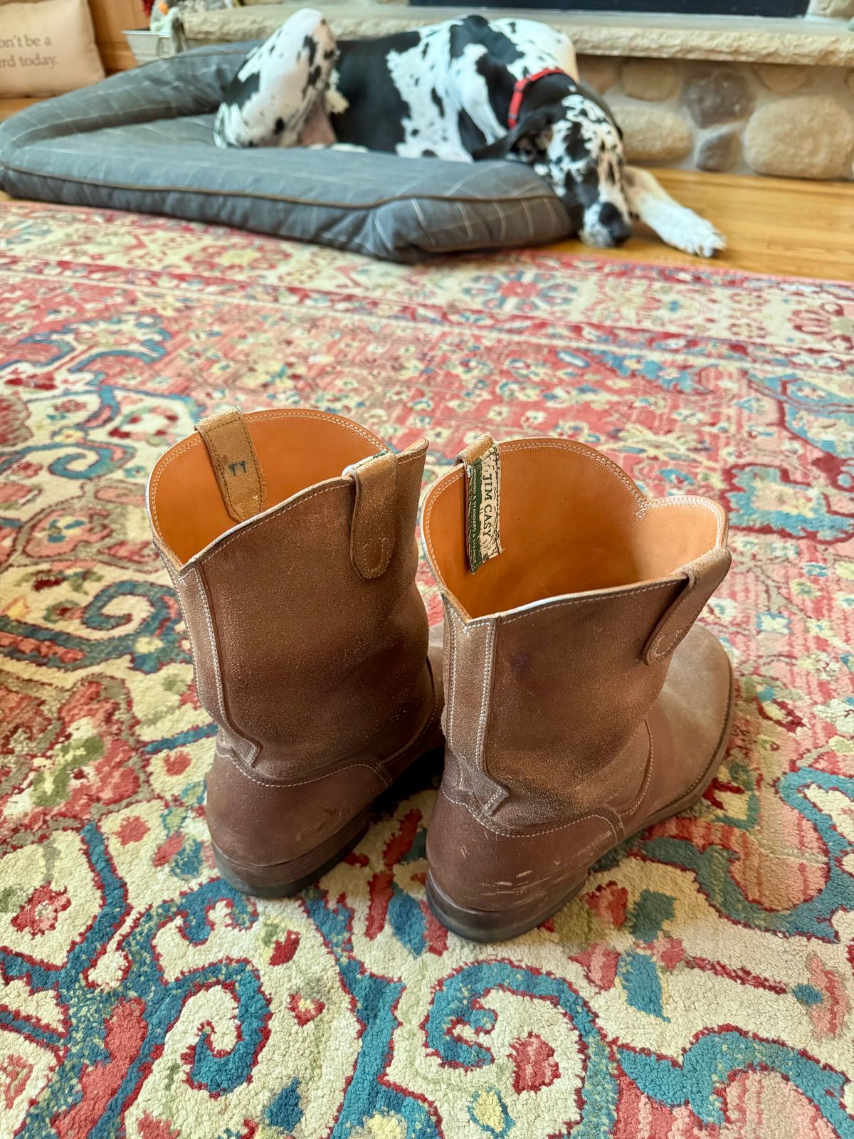 Photo by RyanTheGray on May 19, 2025 of the Unsung House Jim Casey in Wickett & Craig Natural Latigo Roughout.