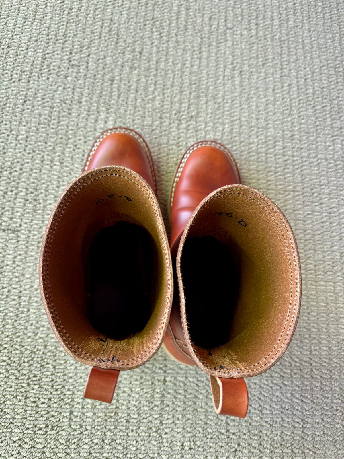 Photo by RyanTheGray on May 22, 2026 of the Nicks Wellington Chore boot in Wickett & Craig Tan Oiled Latigo.