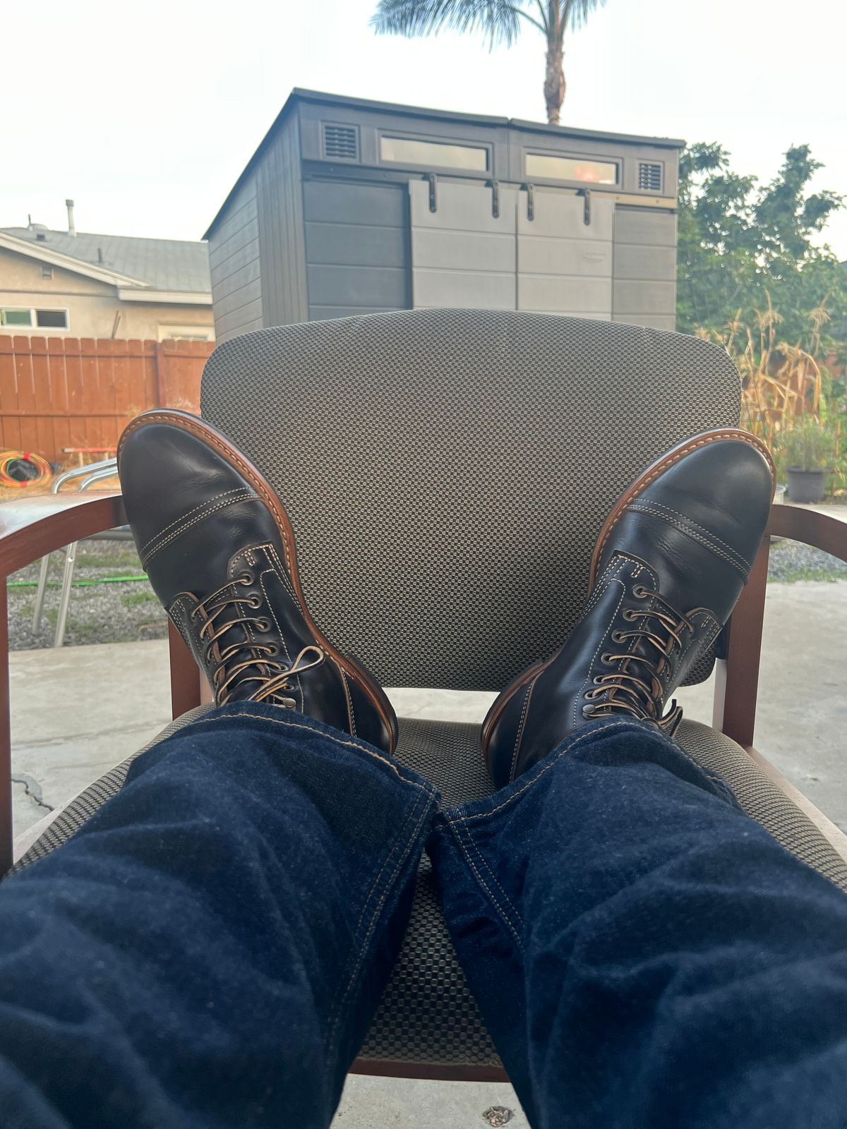 Photo by 1stKazoo on August 11, 2025 of the Truman Cap Toe Boot in Seidel Charcoal Double Shot.