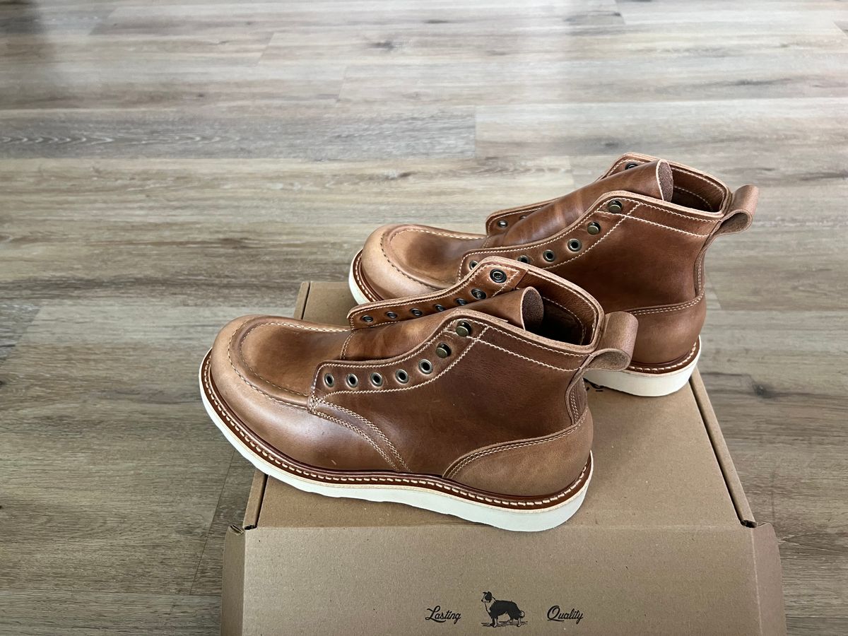 Photo by 1stKazoo on May 3, 2025 of the Truman Moc Toe in Seidel Sesame Double Shot.