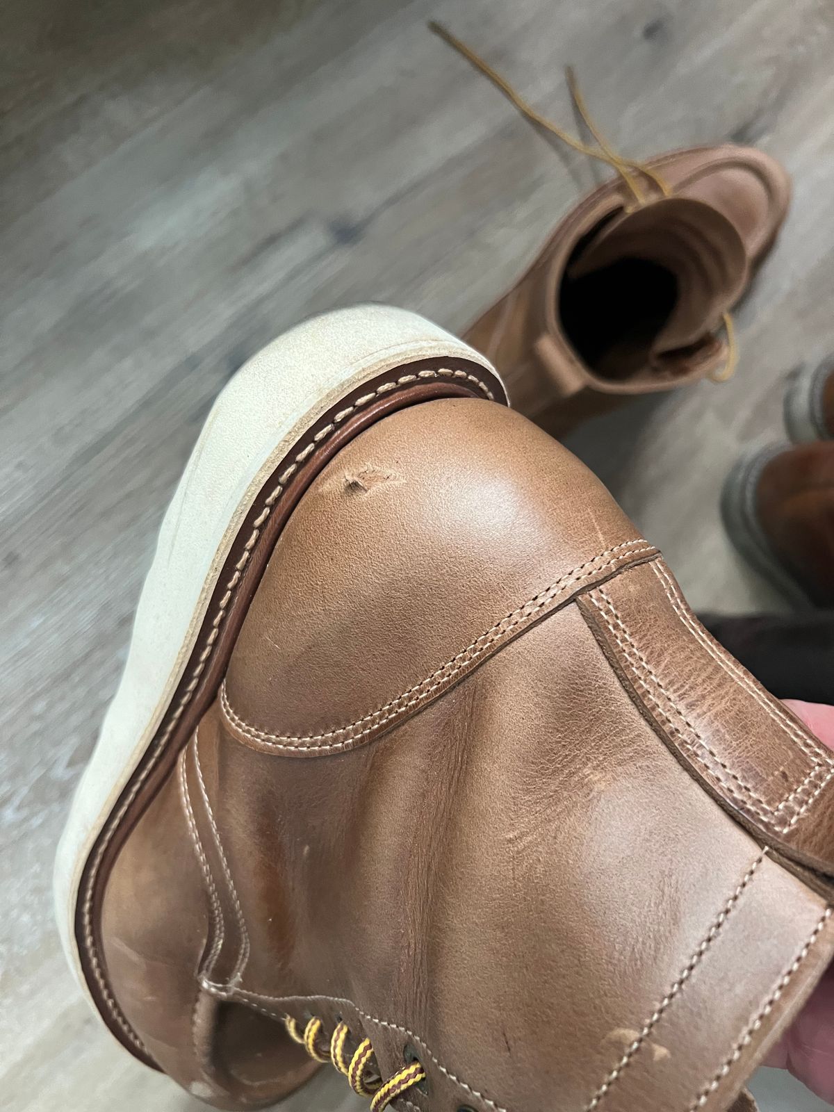 Photo by 1stKazoo on May 5, 2025 of the Truman Moc Toe in Seidel Sesame Double Shot.