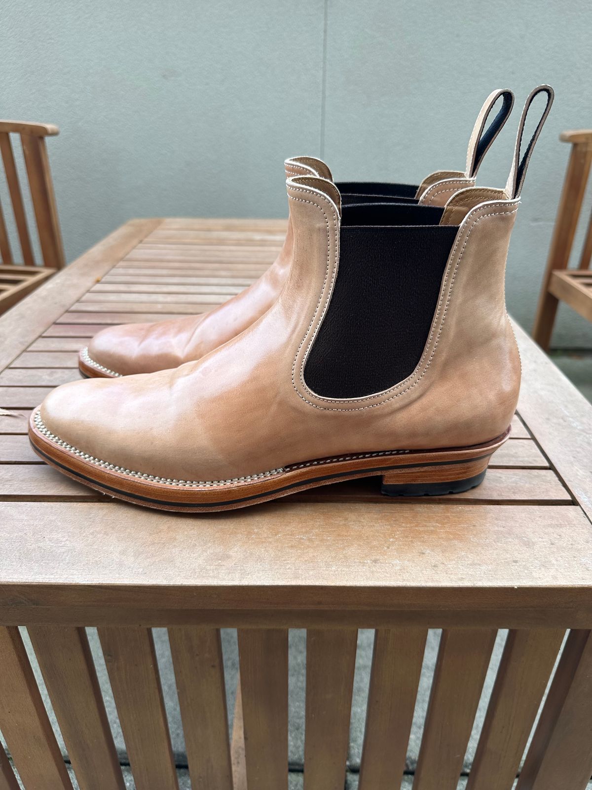 Photo by lwacky on November 5, 2024 of the Briselblack The Seventh Chelsea Boot in Shinki Natural Shell Cordovan.