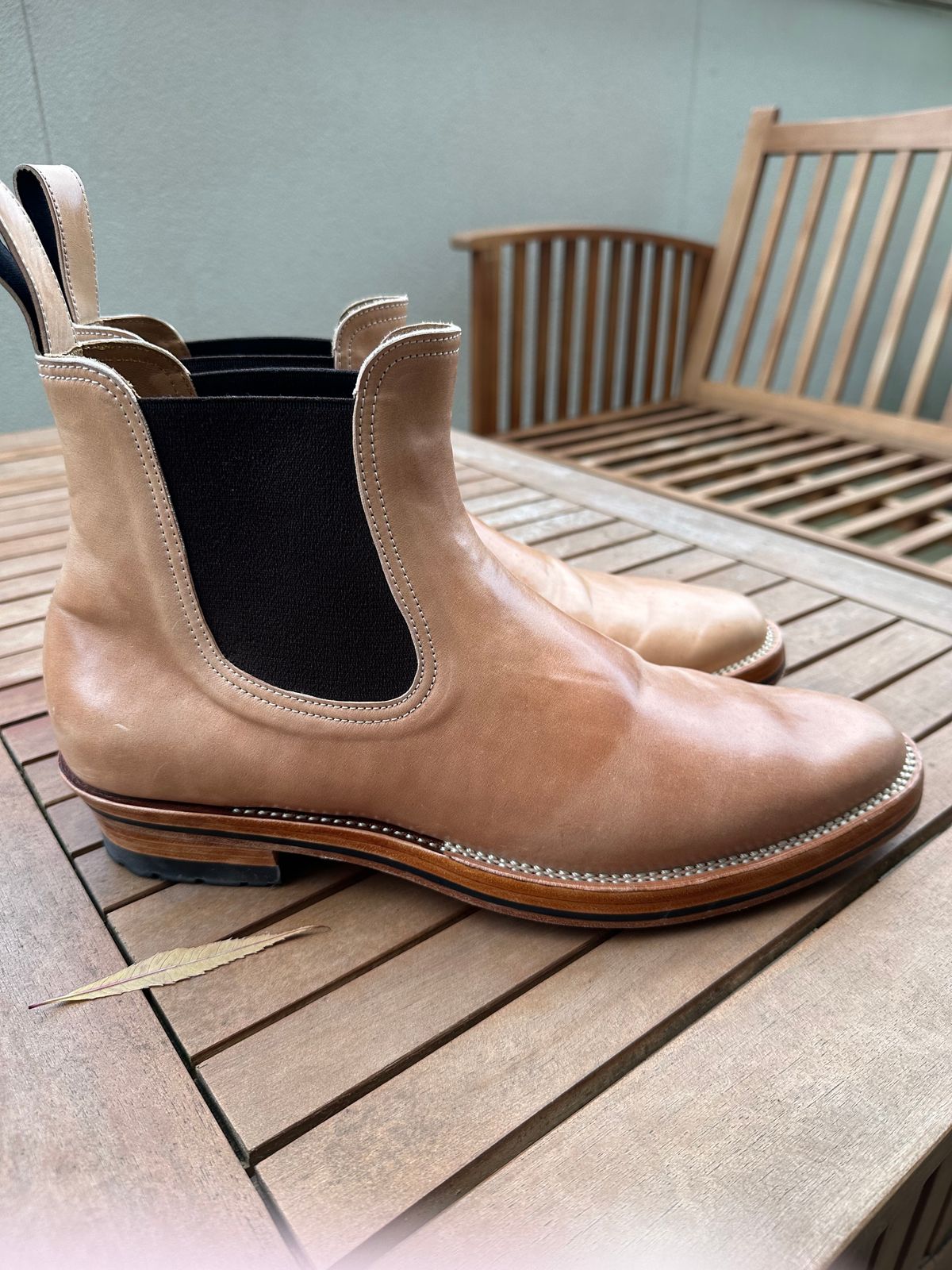 Photo by lwacky on November 5, 2024 of the Briselblack The Seventh Chelsea Boot in Shinki Natural Shell Cordovan.