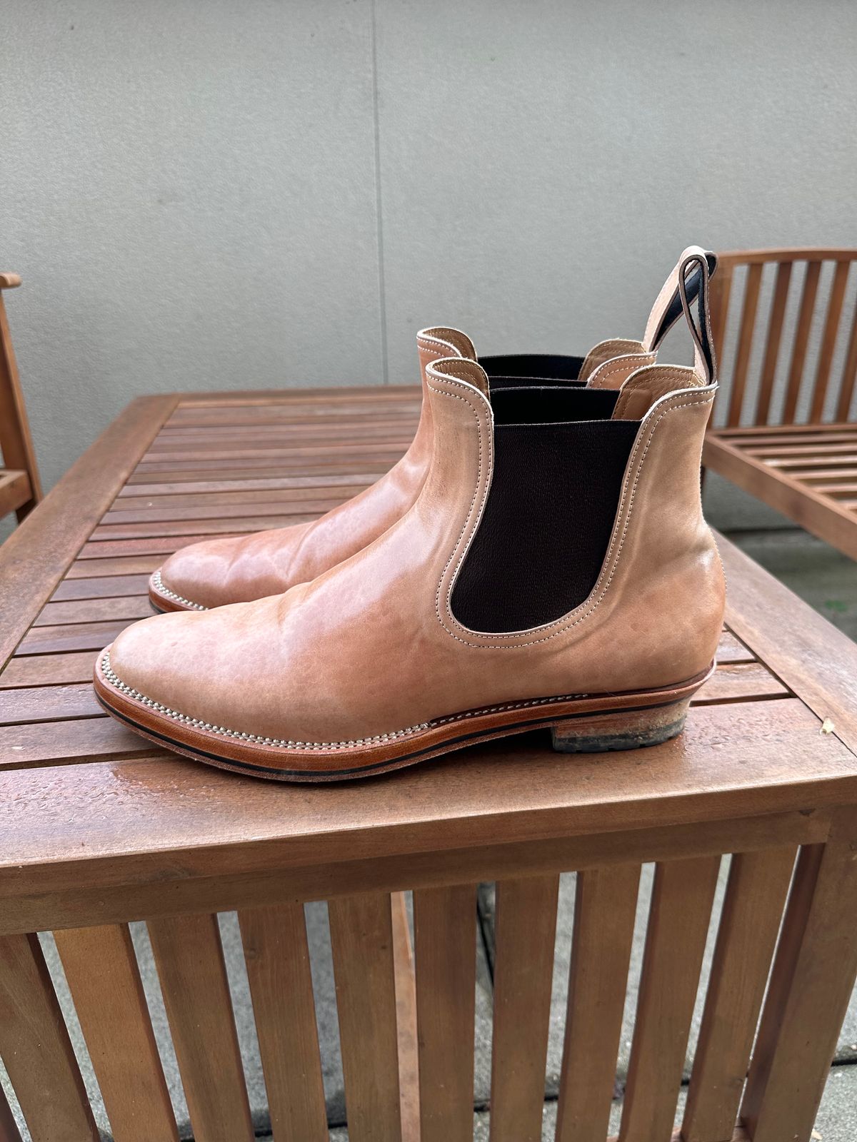 Photo by lwacky on December 5, 2024 of the Briselblack The Seventh Chelsea Boot in Shinki Natural Shell Cordovan.