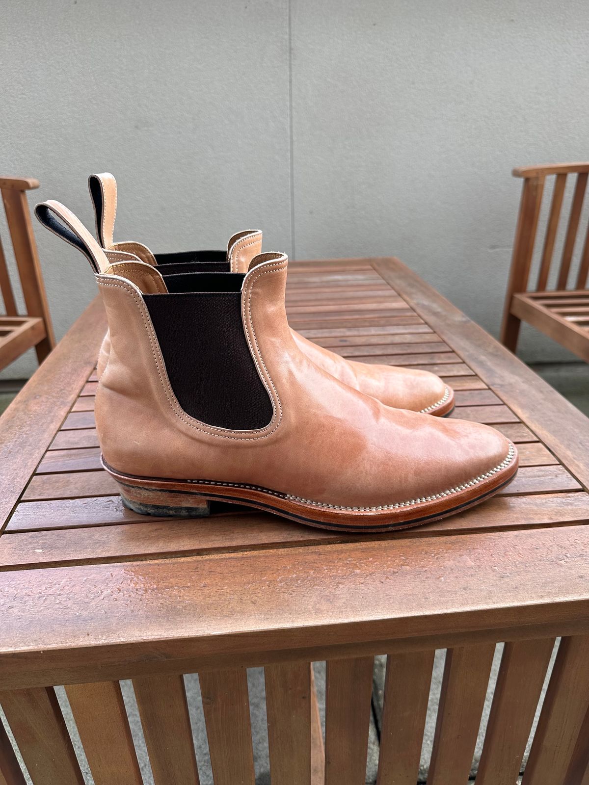 Photo by lwacky on December 5, 2024 of the Briselblack The Seventh Chelsea Boot in Shinki Natural Shell Cordovan.