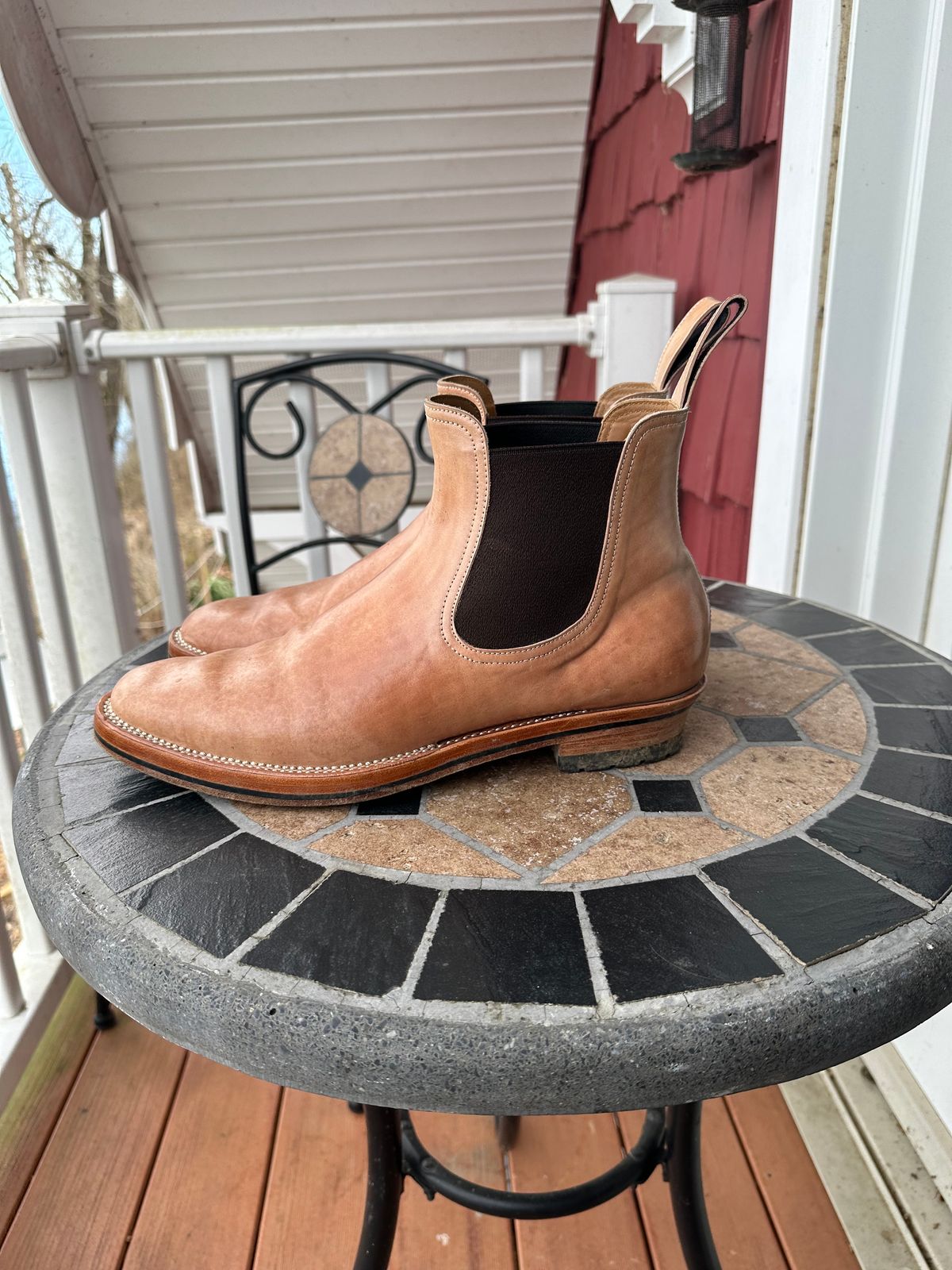 Photo by lwacky on January 4, 2025 of the Briselblack The Seventh Chelsea Boot in Shinki Natural Shell Cordovan.