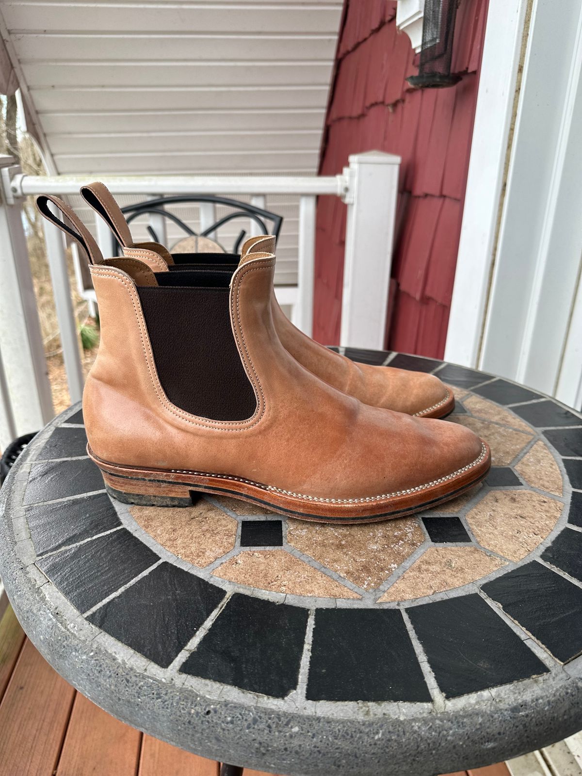 Photo by lwacky on January 4, 2025 of the Briselblack The Seventh Chelsea Boot in Shinki Natural Shell Cordovan.