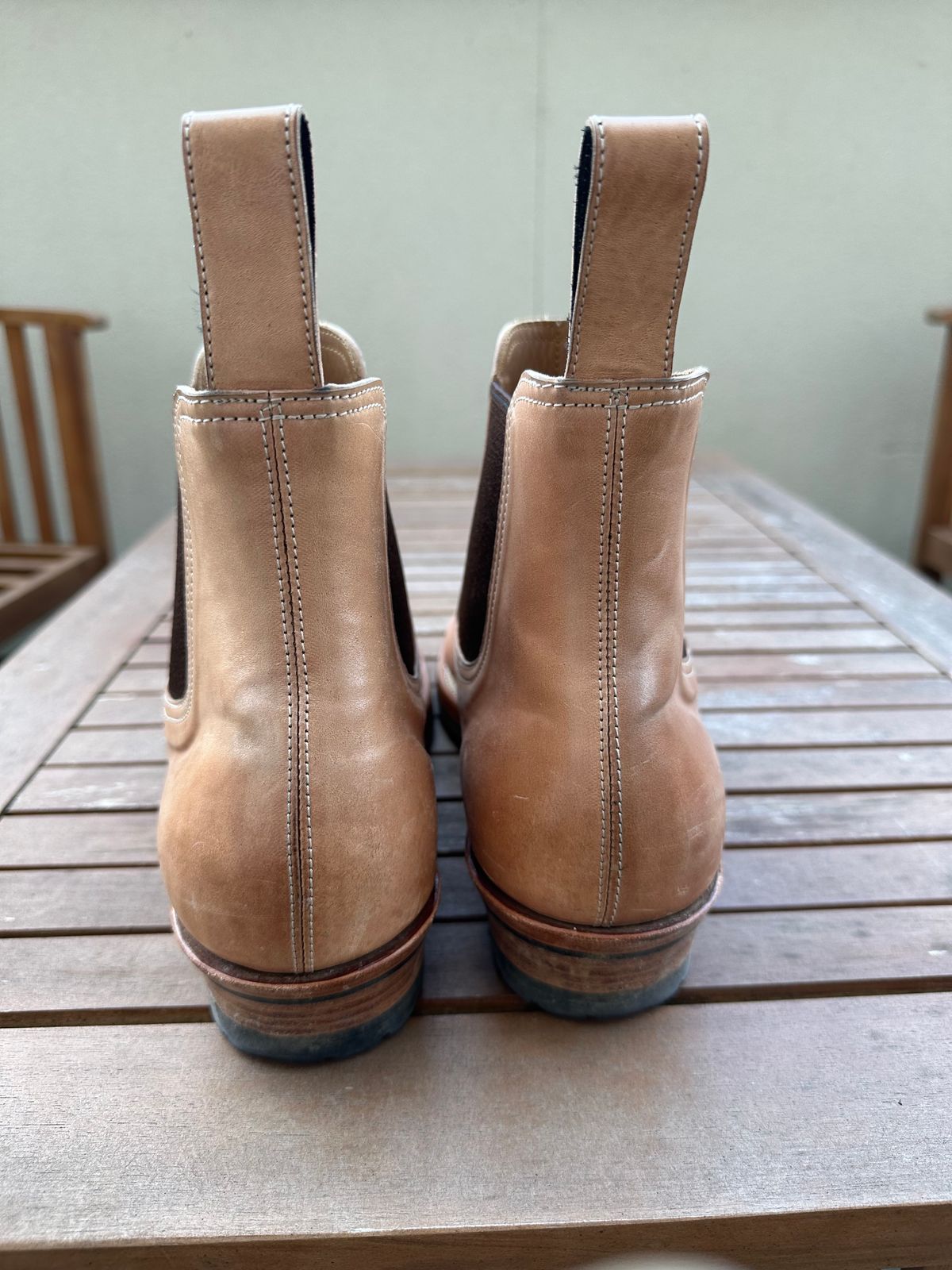 Photo by lwacky on March 5, 2025 of the Briselblack The Seventh Chelsea Boot in Shinki Natural Shell Cordovan.