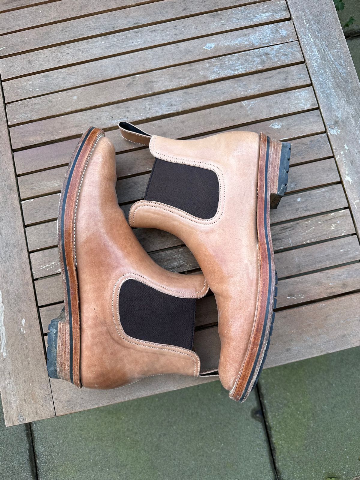 Photo by lwacky on March 5, 2025 of the Briselblack The Seventh Chelsea Boot in Shinki Natural Shell Cordovan.
