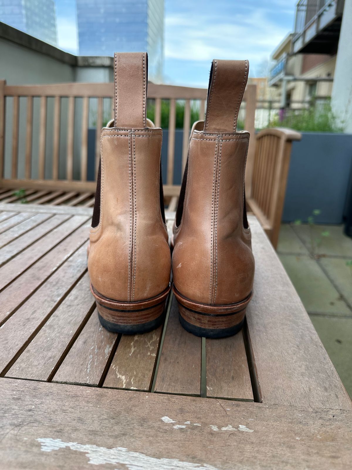 Photo by lwacky on April 5, 2025 of the Briselblack The Seventh Chelsea Boot in Shinki Natural Shell Cordovan.