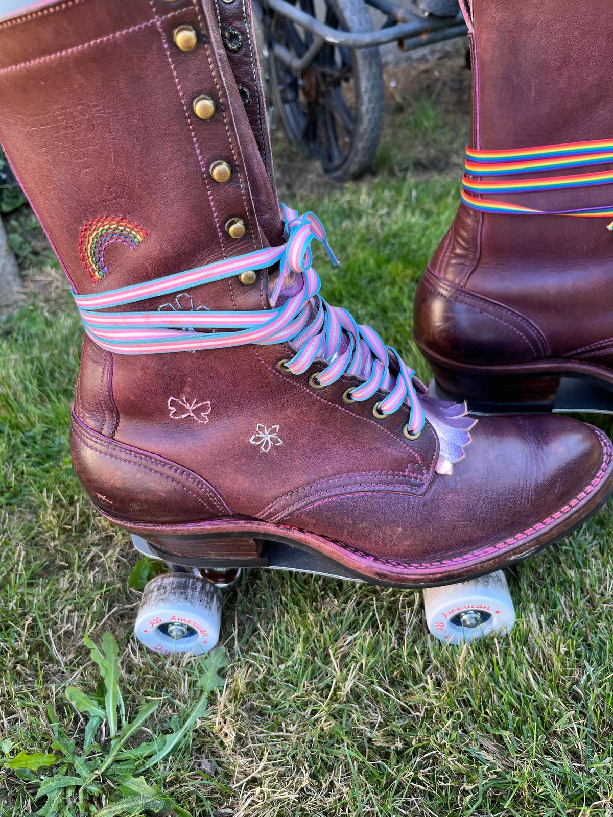 Photo by bobbi1981 on August 22, 2025 of the Nicks Packer Roller Skates in Tan.