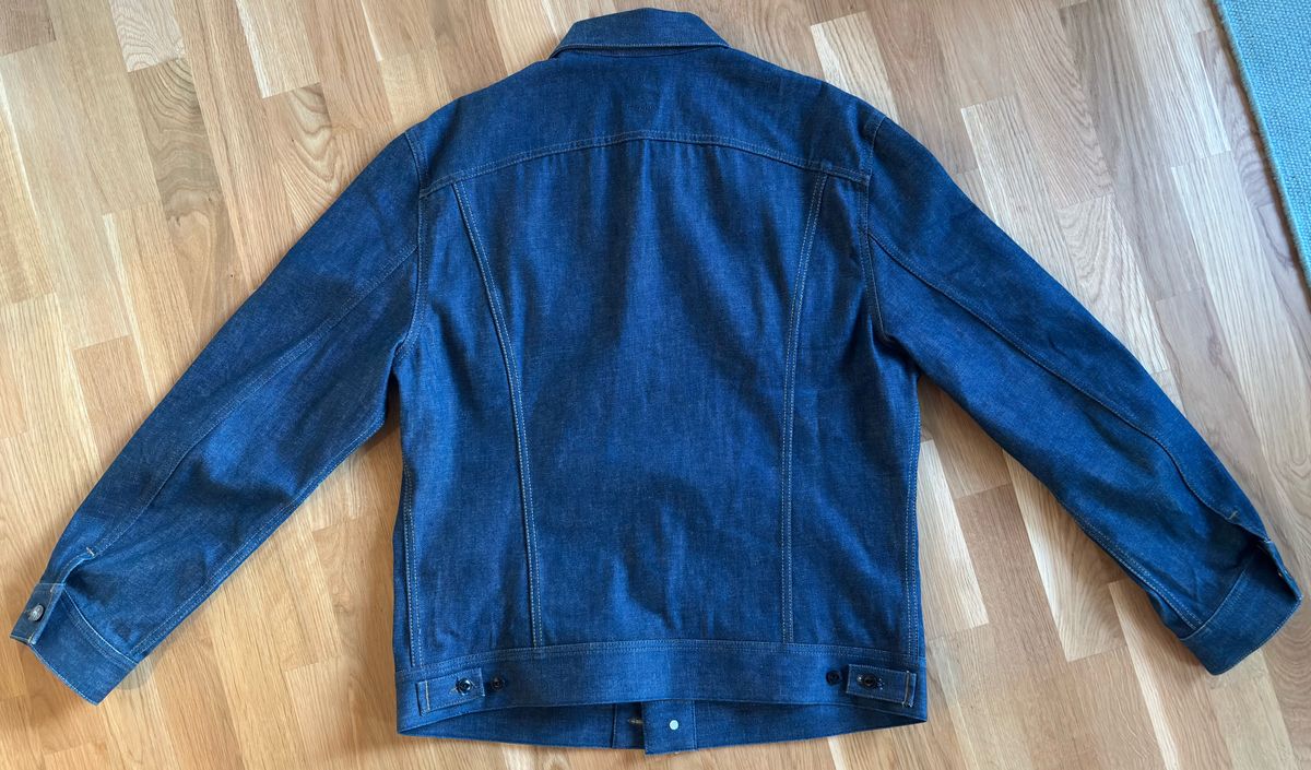 Photo by klingan on May 22, 2026 of the Lee 101 Riders Jacket in 15 oz Kaihara Mill Selvedge Denim.
