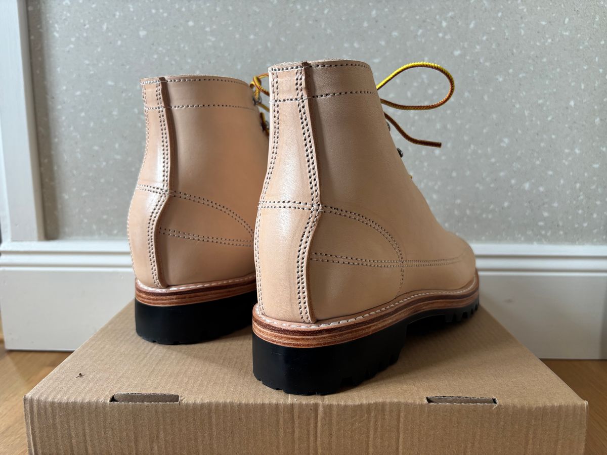 Photo by klingan on June 5, 2026 of the Kind Supply Co. Accord Lace to Toe Monkey Boot in Italian vegetable tanned leather.