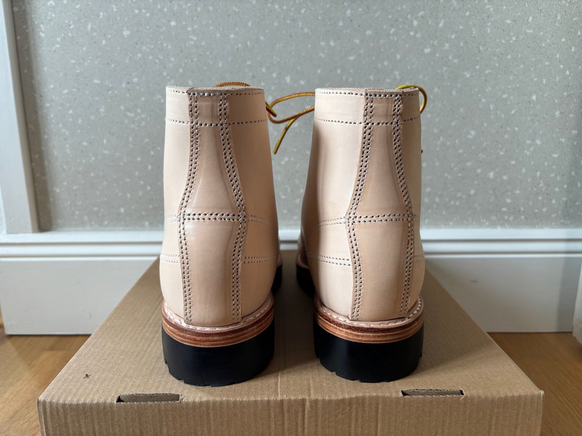 Photo by klingan on June 5, 2026 of the Kind Supply Co. Accord Lace to Toe Monkey Boot in Italian vegetable tanned leather.