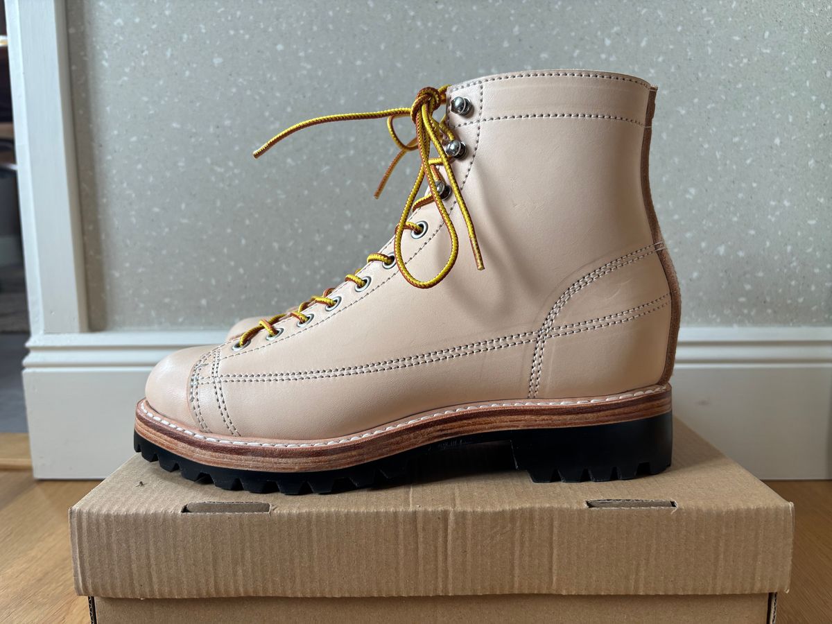 Photo by klingan on June 5, 2026 of the Kind Supply Co. Accord Lace to Toe Monkey Boot in Italian vegetable tanned leather.