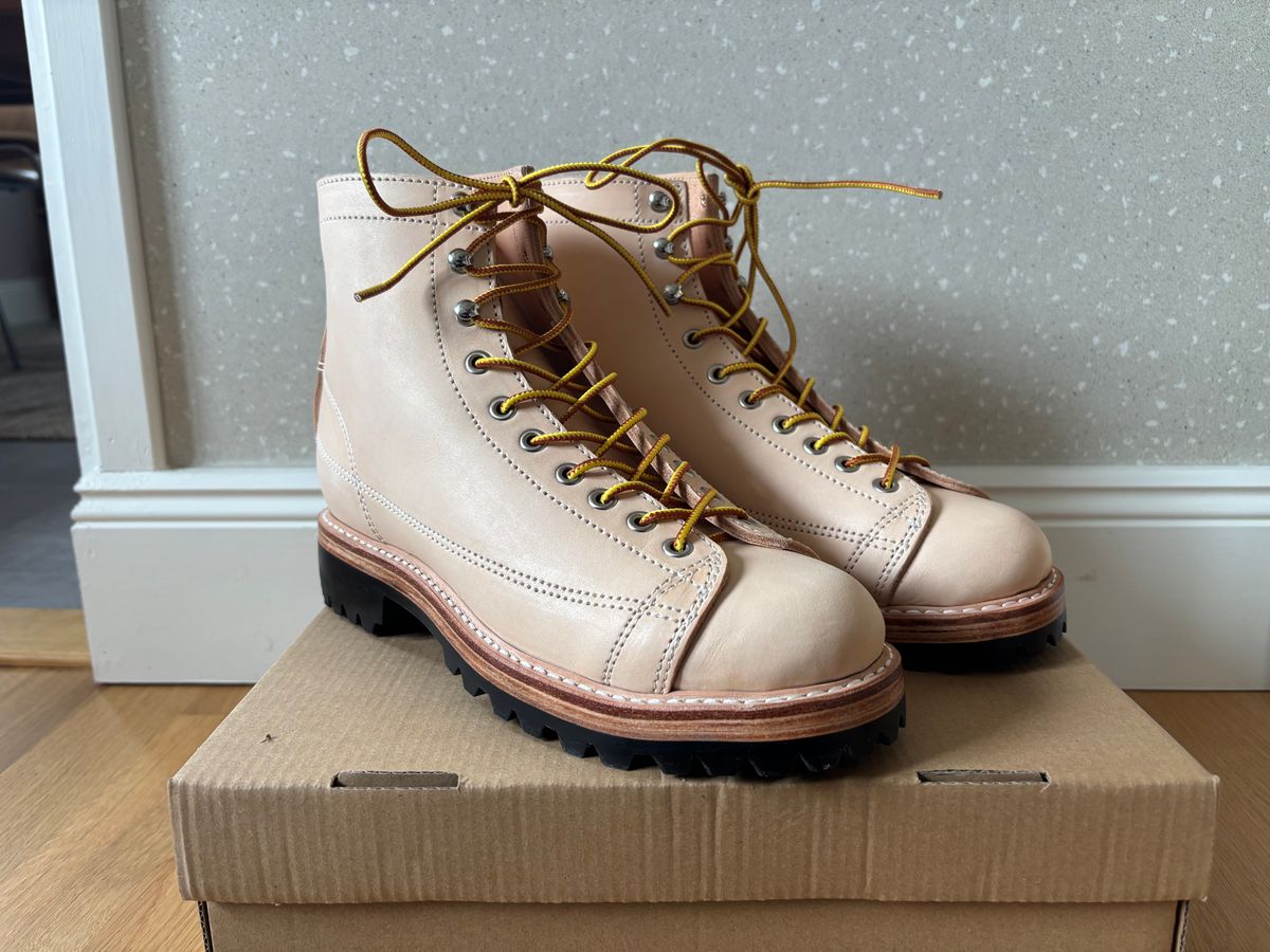 Photo by klingan on June 5, 2026 of the Kind Supply Co. Accord Lace to Toe Monkey Boot in Italian vegetable tanned leather.