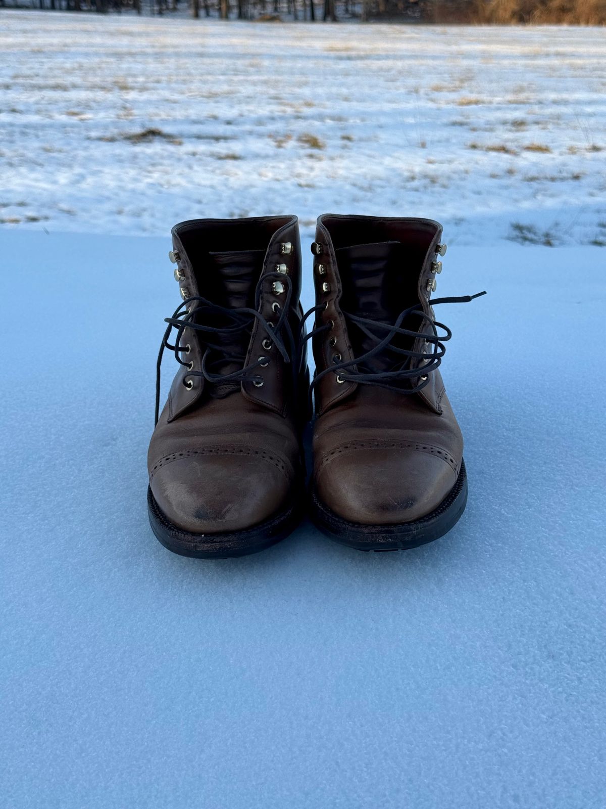Photo by morrislm21 on February 4, 2026 of the Grant Stone Garrison Boot in Horween Dune Chromexcel.