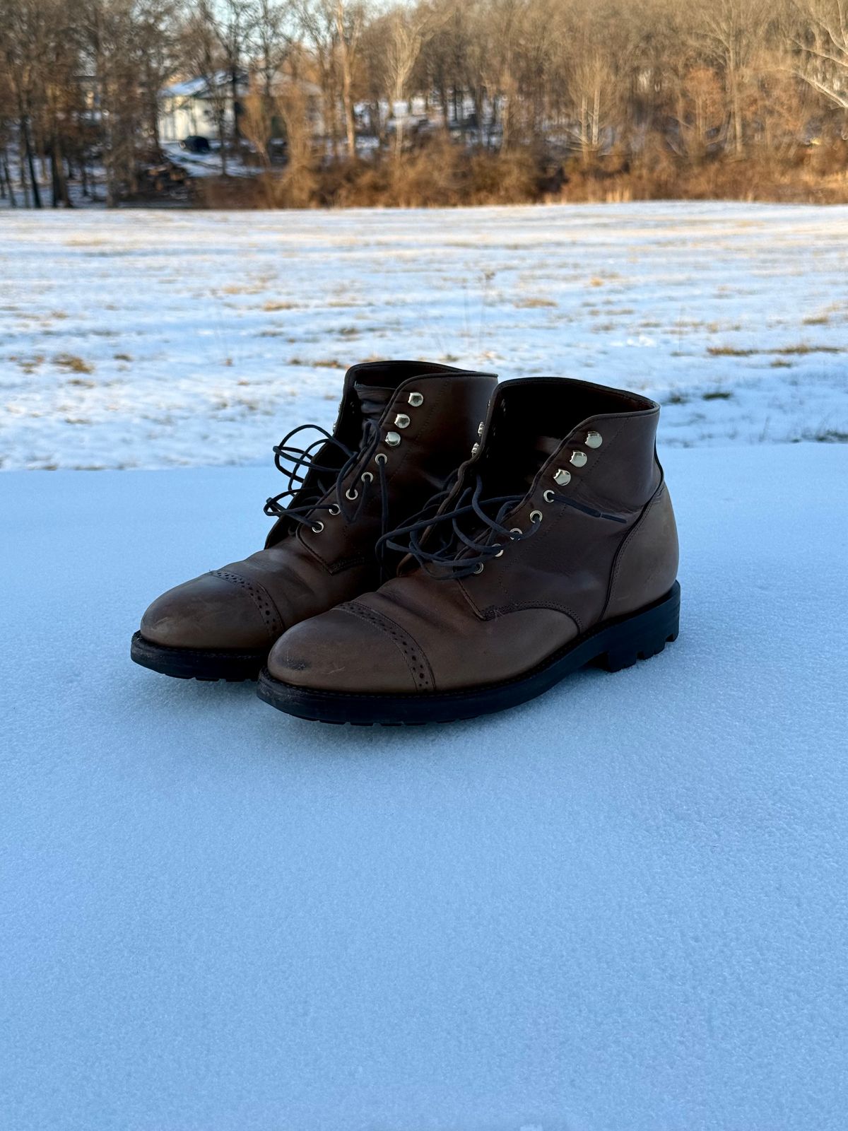 Photo by morrislm21 on February 4, 2026 of the Grant Stone Garrison Boot in Horween Dune Chromexcel.