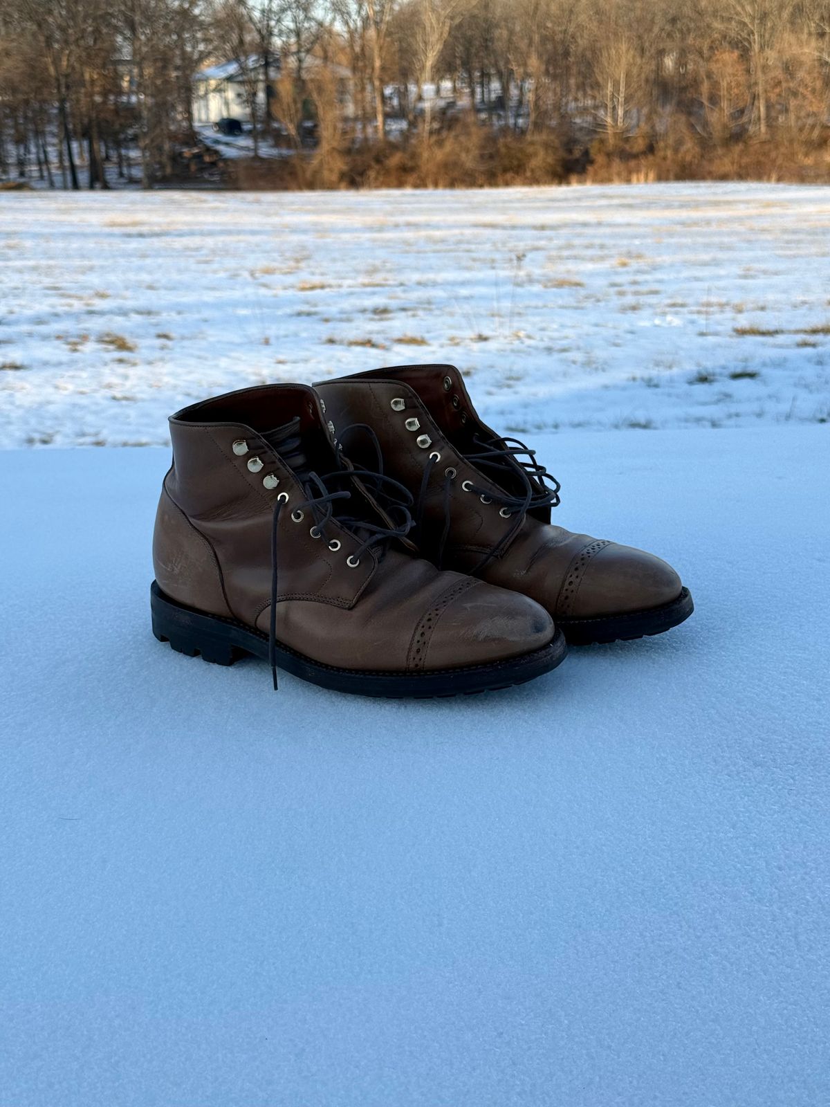 Photo by morrislm21 on February 4, 2026 of the Grant Stone Garrison Boot in Horween Dune Chromexcel.