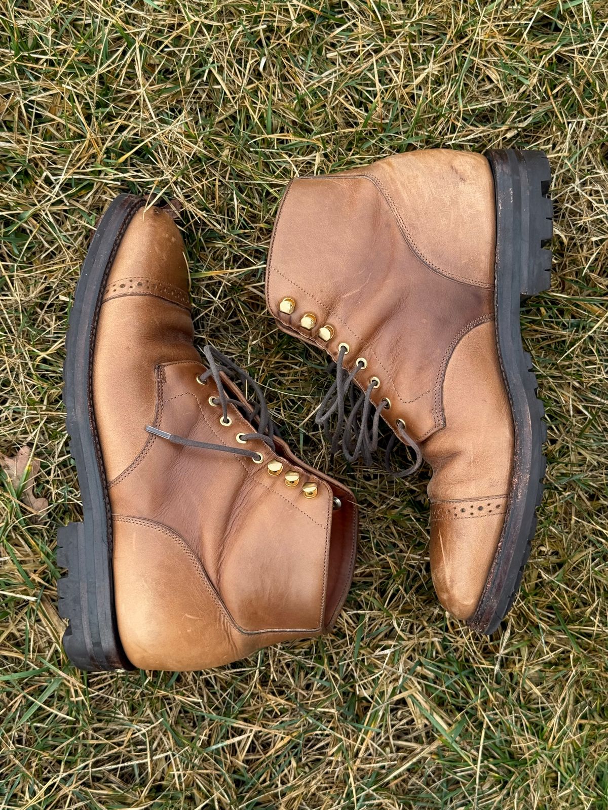 Photo by morrislm21 on March 4, 2026 of the Grant Stone Garrison Boot in Horween Dune Chromexcel.