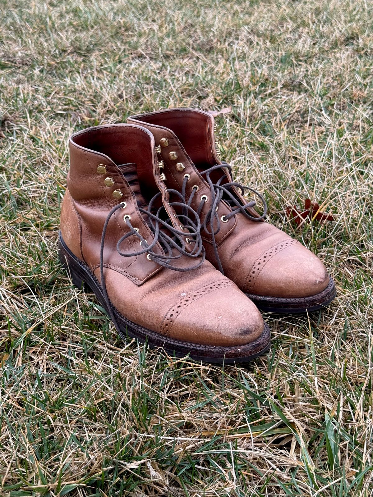 Photo by morrislm21 on March 4, 2026 of the Grant Stone Garrison Boot in Horween Dune Chromexcel.