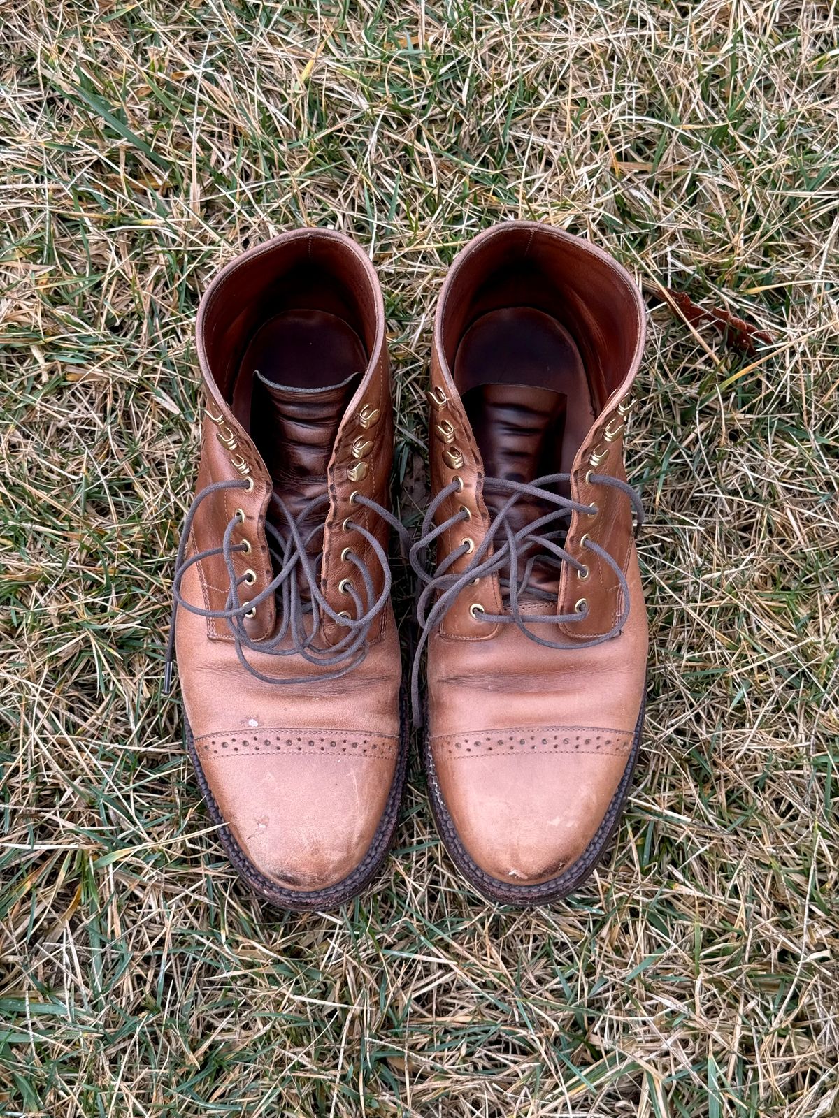 Photo by morrislm21 on March 4, 2026 of the Grant Stone Garrison Boot in Horween Dune Chromexcel.