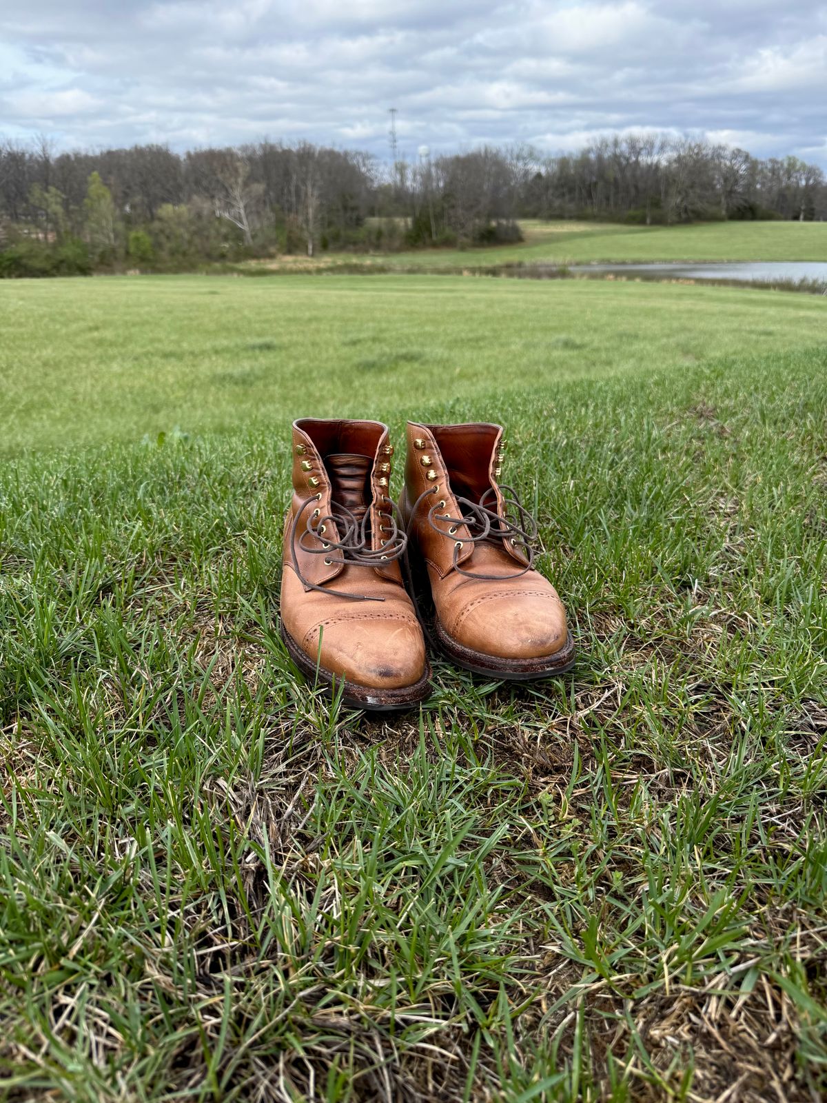 Photo by morrislm21 on April 4, 2026 of the Grant Stone Garrison Boot in Horween Dune Chromexcel.