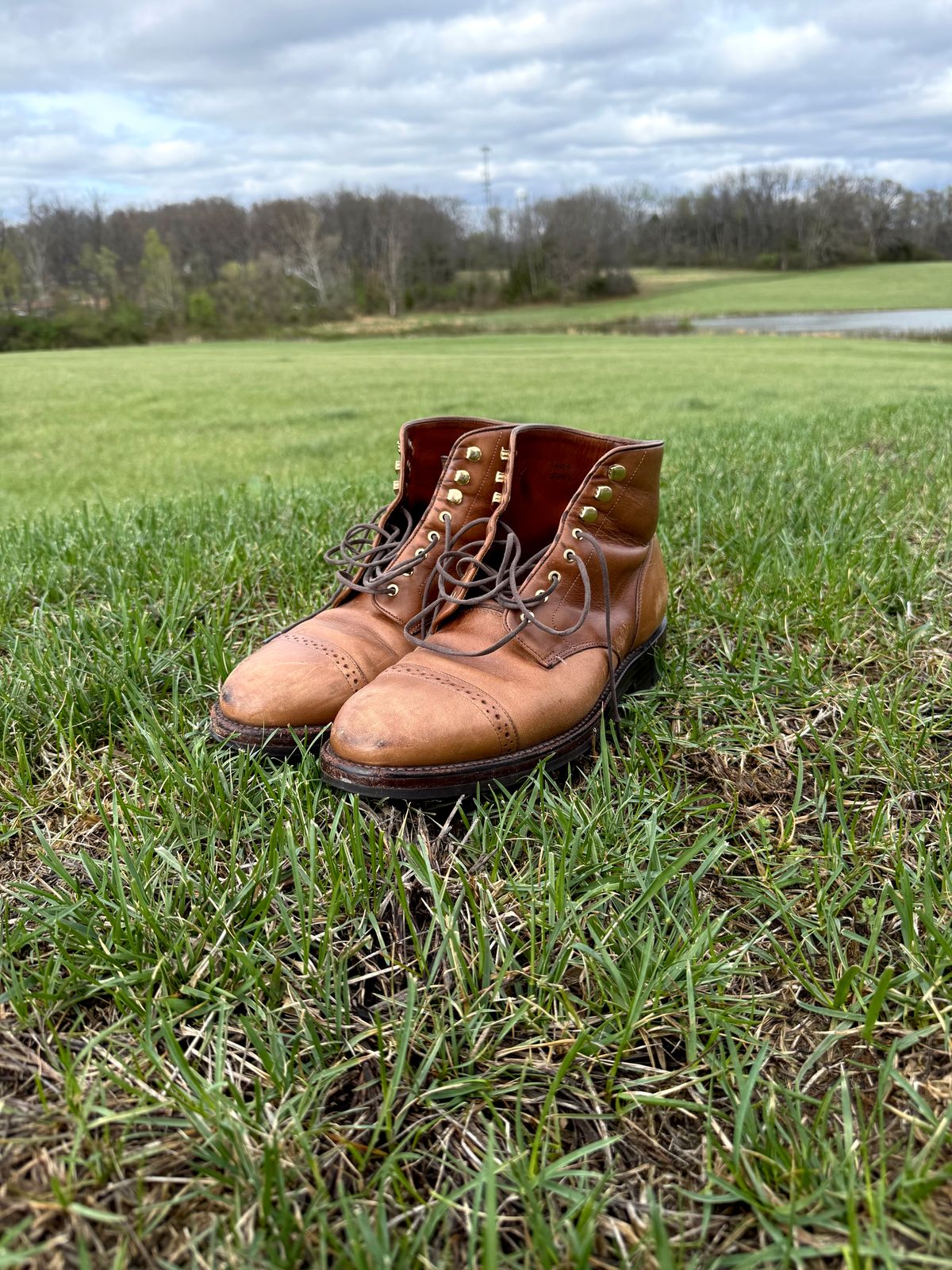 Photo by morrislm21 on April 4, 2026 of the Grant Stone Garrison Boot in Horween Dune Chromexcel.