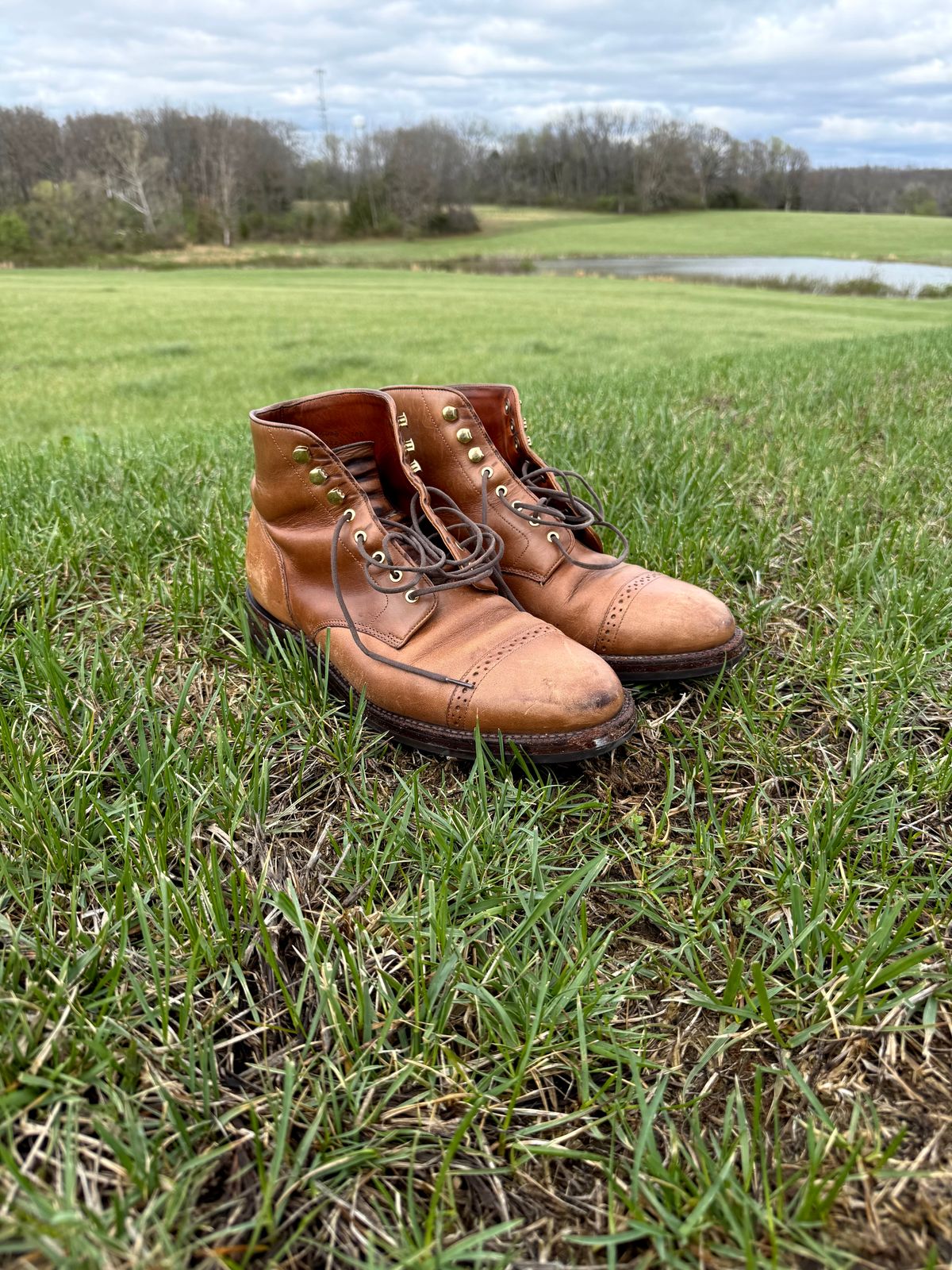 Photo by morrislm21 on April 4, 2026 of the Grant Stone Garrison Boot in Horween Dune Chromexcel.