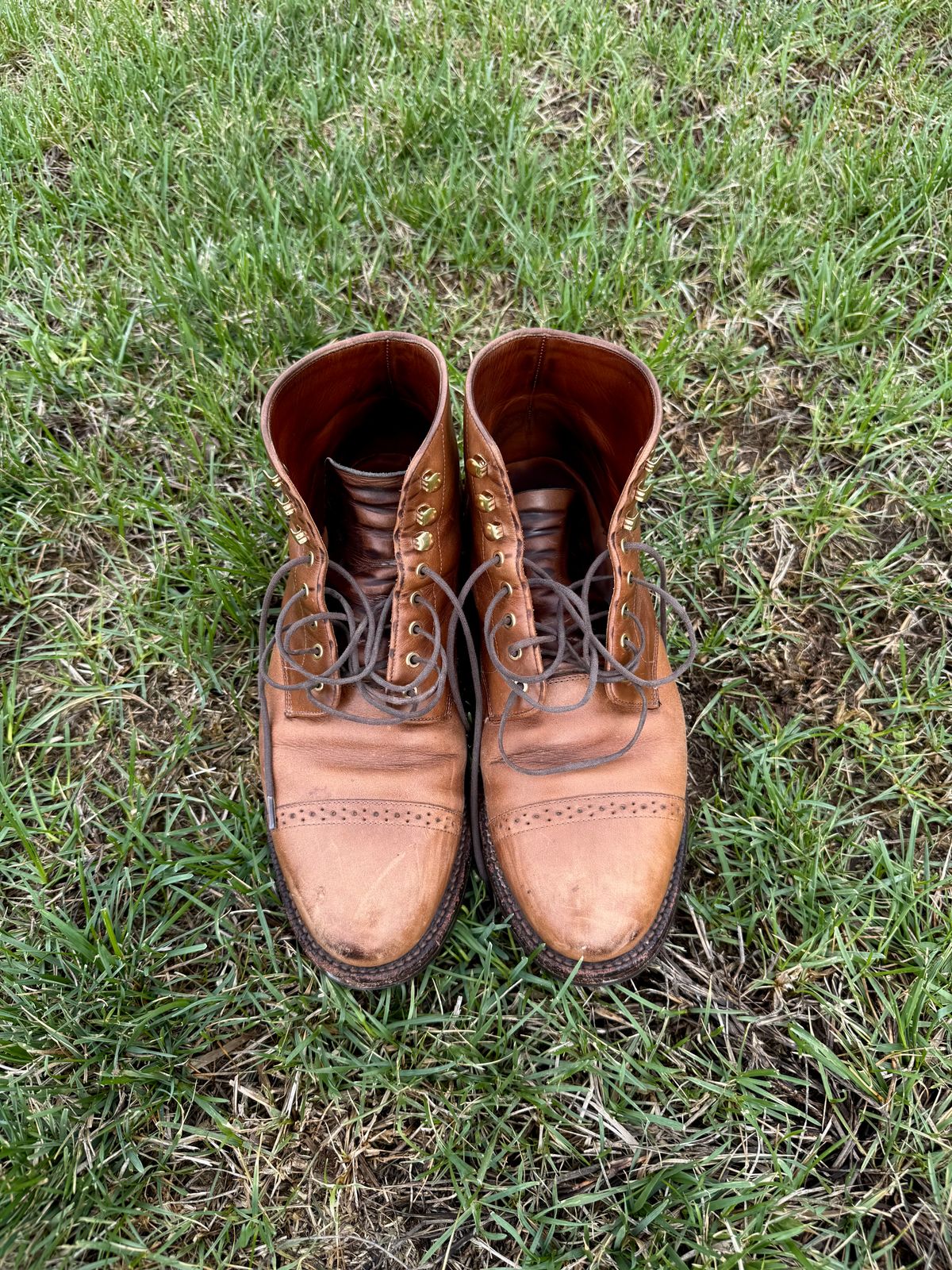 Photo by morrislm21 on April 4, 2026 of the Grant Stone Garrison Boot in Horween Dune Chromexcel.