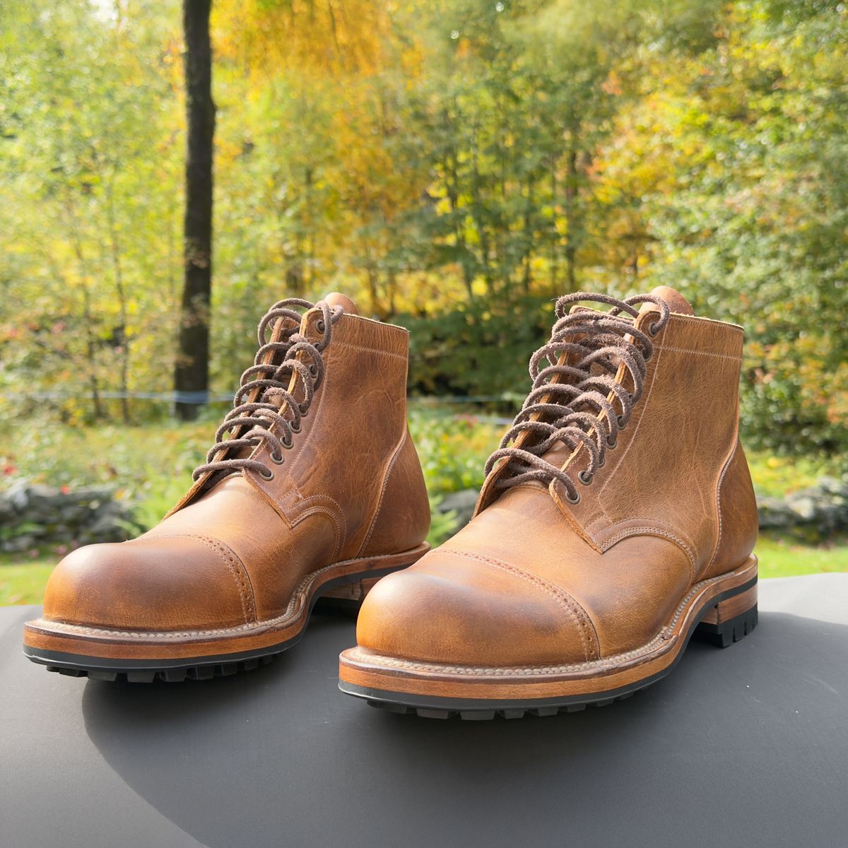 Photo by Aberhood on October 1, 2025 of the Viberg Service Boot BCT in Horween Natural Cypress.