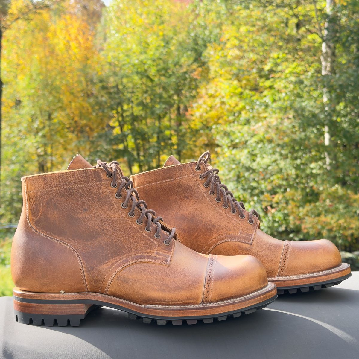 Photo by Aberhood on September 27, 2025 of the Viberg Service Boot BCT in Horween Natural Cypress.