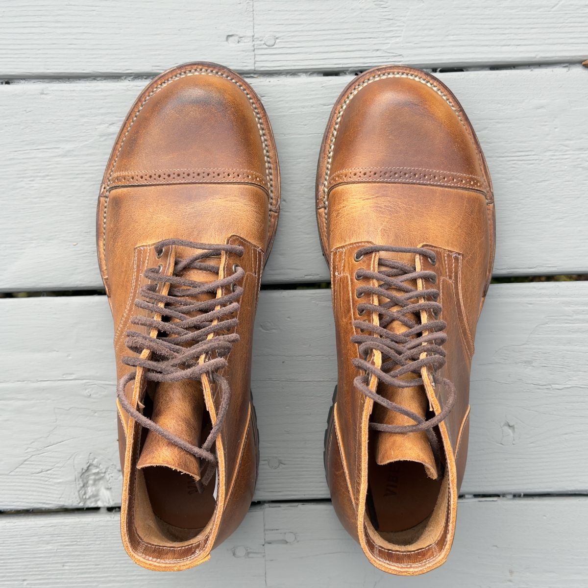 Photo by Aberhood on September 27, 2025 of the Viberg Service Boot BCT in Horween Natural Cypress.