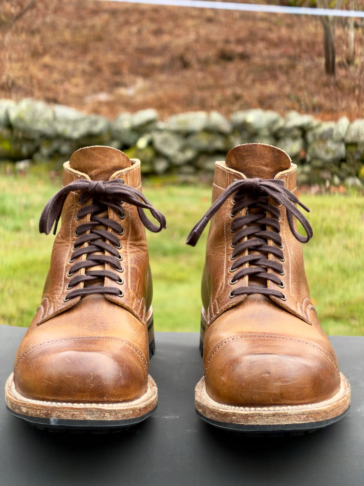 Photo by Aberhood on November 1, 2025 of the Viberg Service Boot BCT in Horween Natural Cypress.