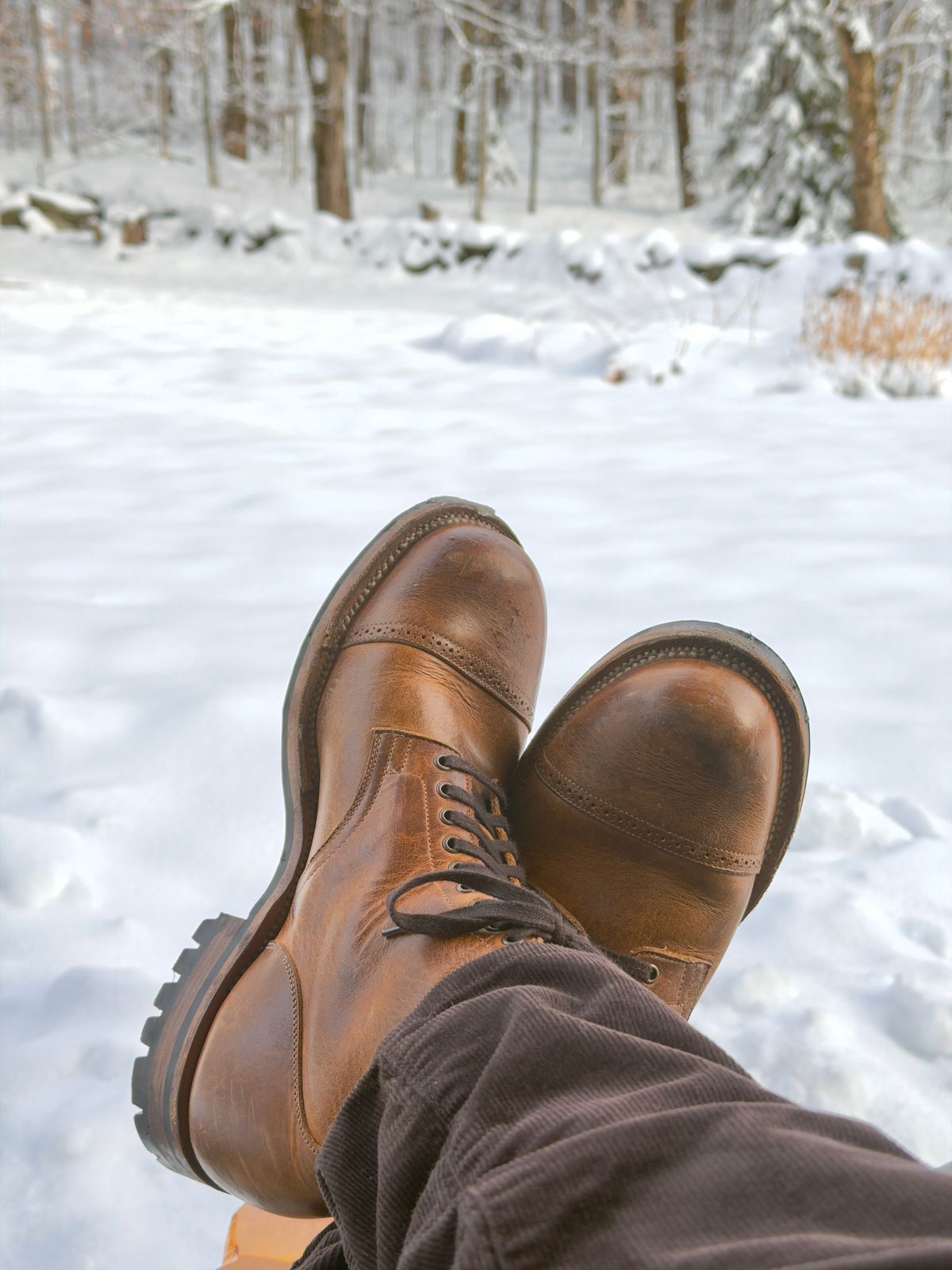 Photo by Aberhood on November 15, 2025 of the Viberg Service Boot BCT in Horween Natural Cypress.