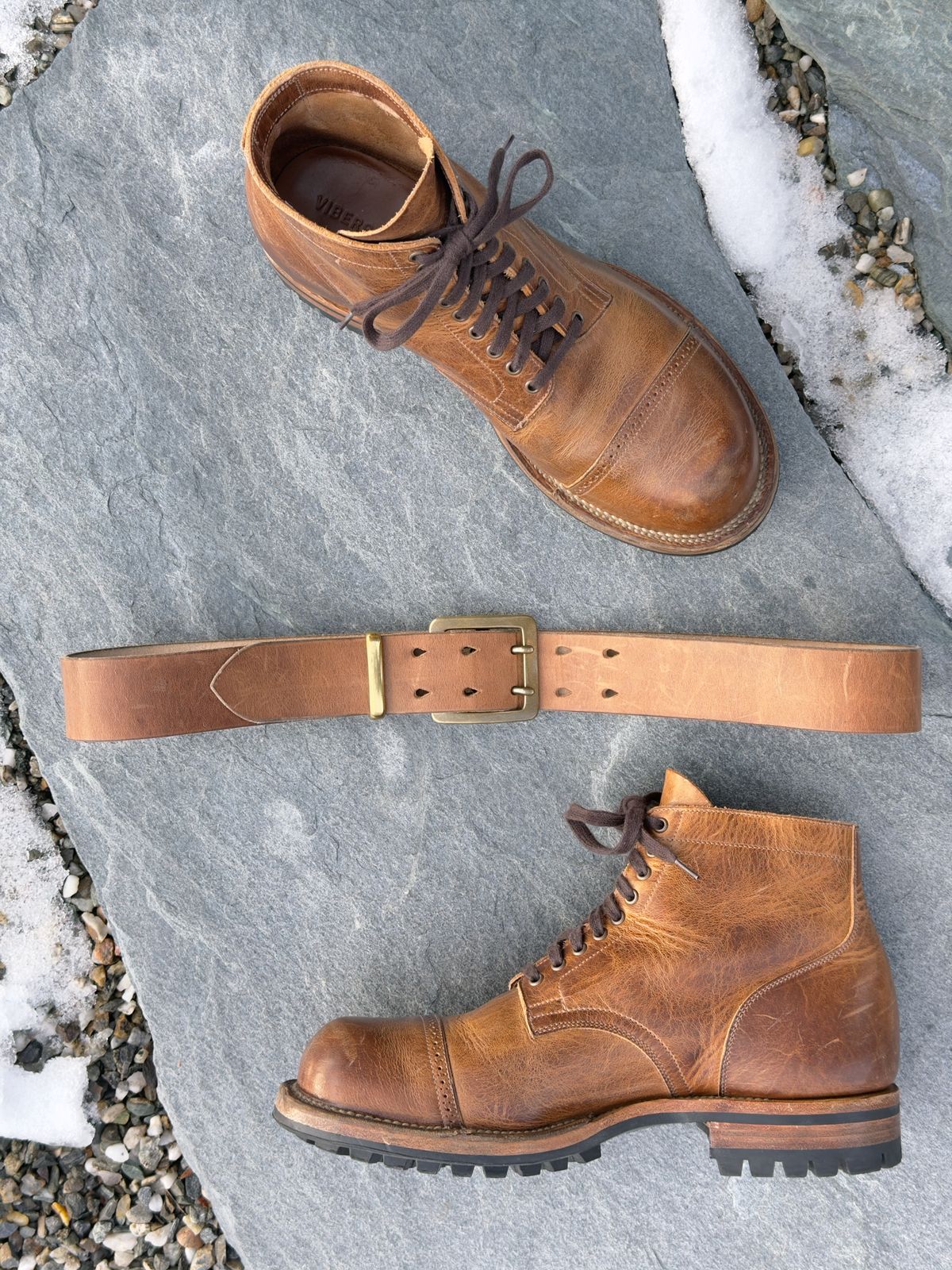 Photo by Aberhood on November 25, 2025 of the Viberg Service Boot BCT in Horween Natural Cypress.