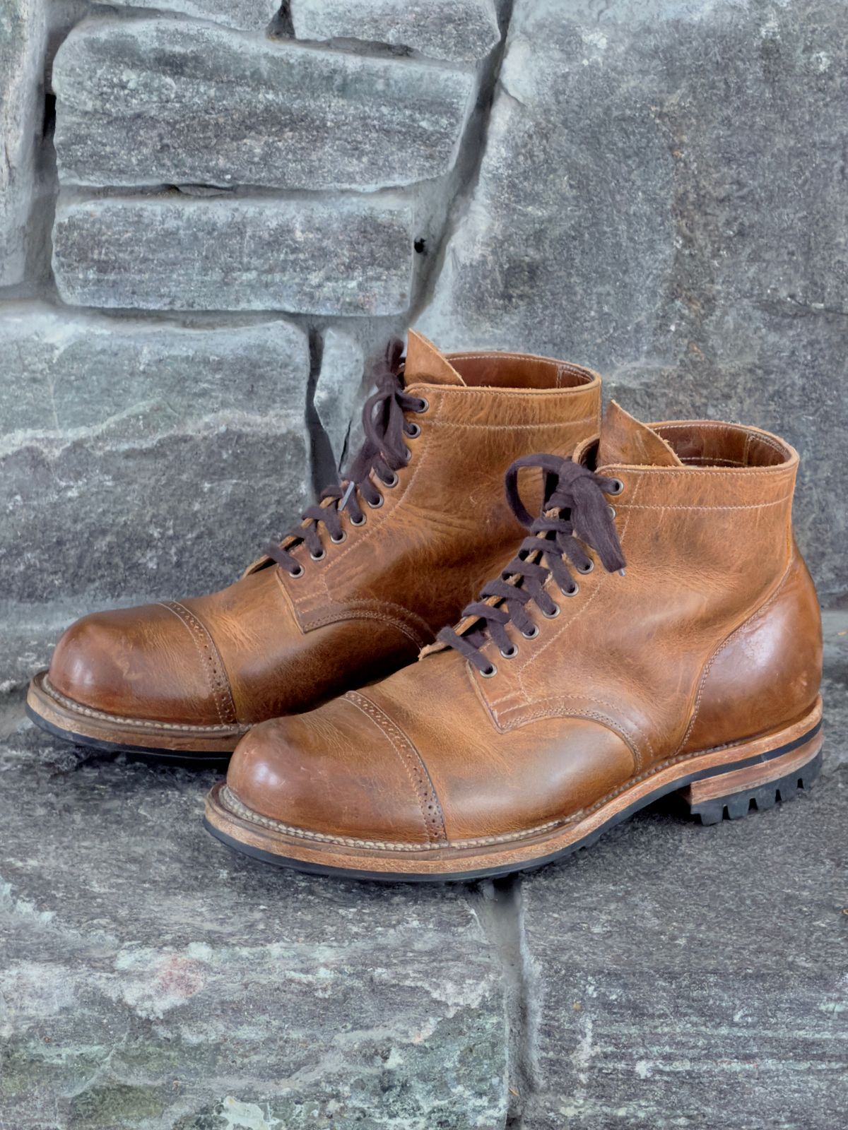 Photo by Aberhood on December 2, 2025 of the Viberg Service Boot BCT in Horween Natural Cypress.
