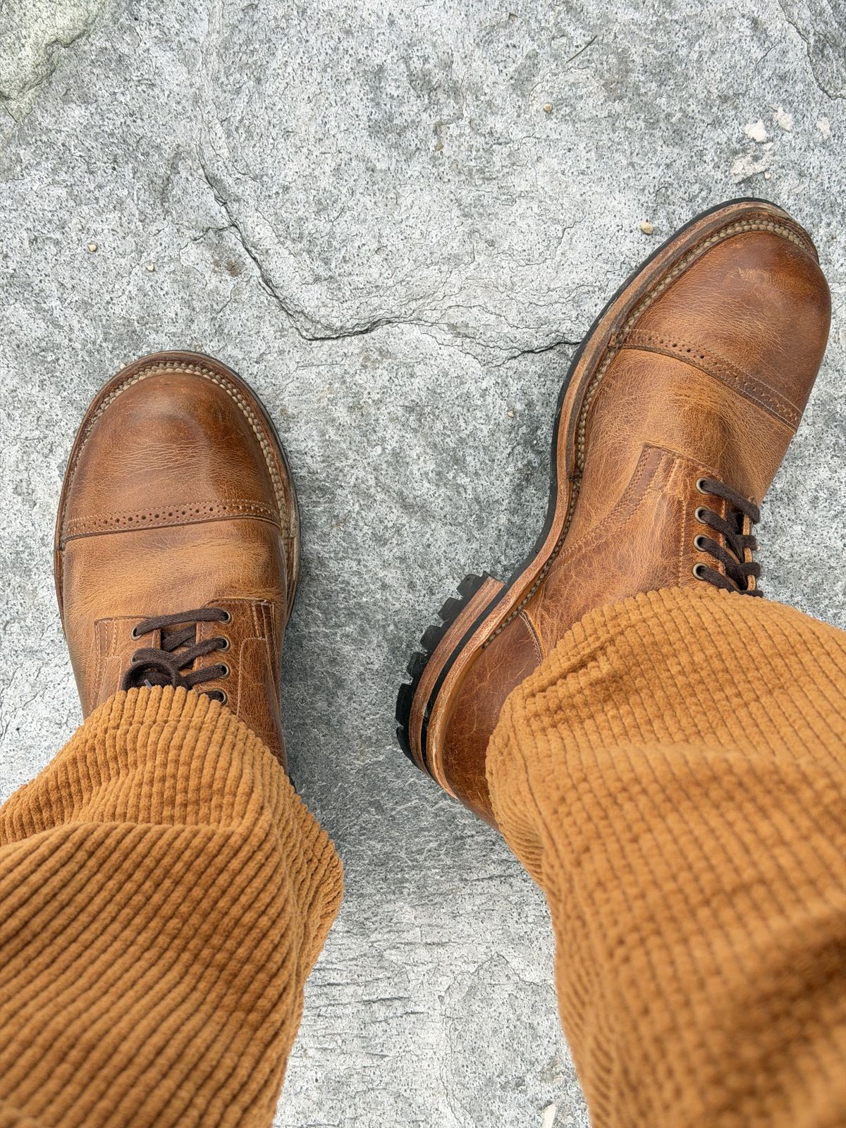 Photo by Aberhood on December 17, 2025 of the Viberg Service Boot BCT in Horween Natural Cypress.